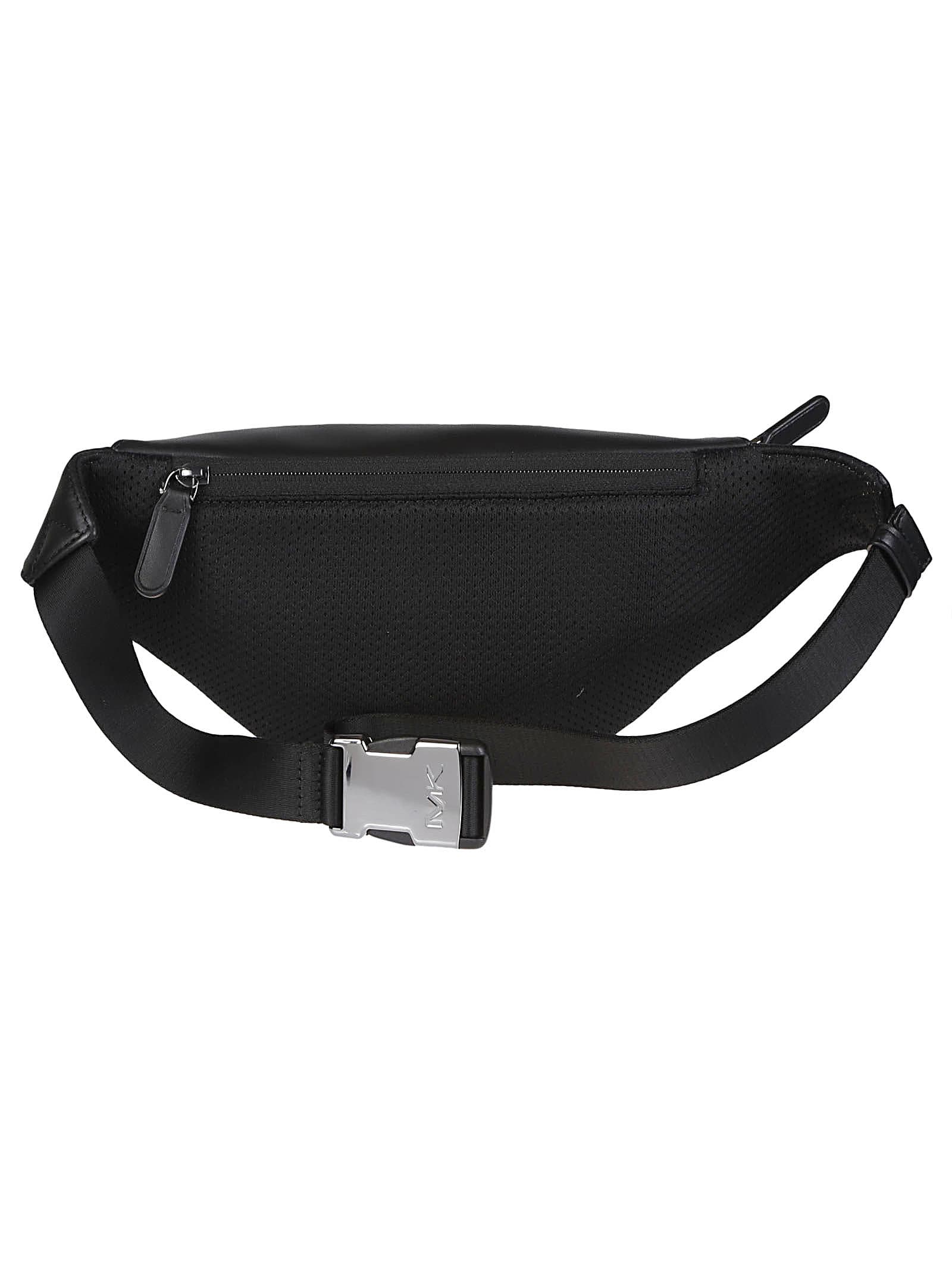 Shop Michael Kors Small Varick Belt Bag In Black
