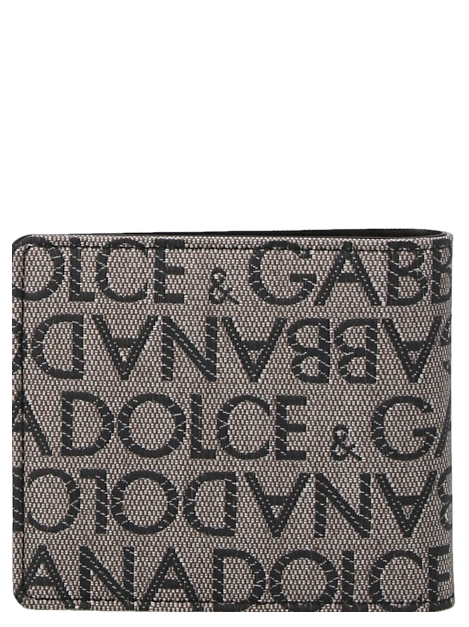 Shop Dolce & Gabbana Jacquard Logo Wallet In Brown
