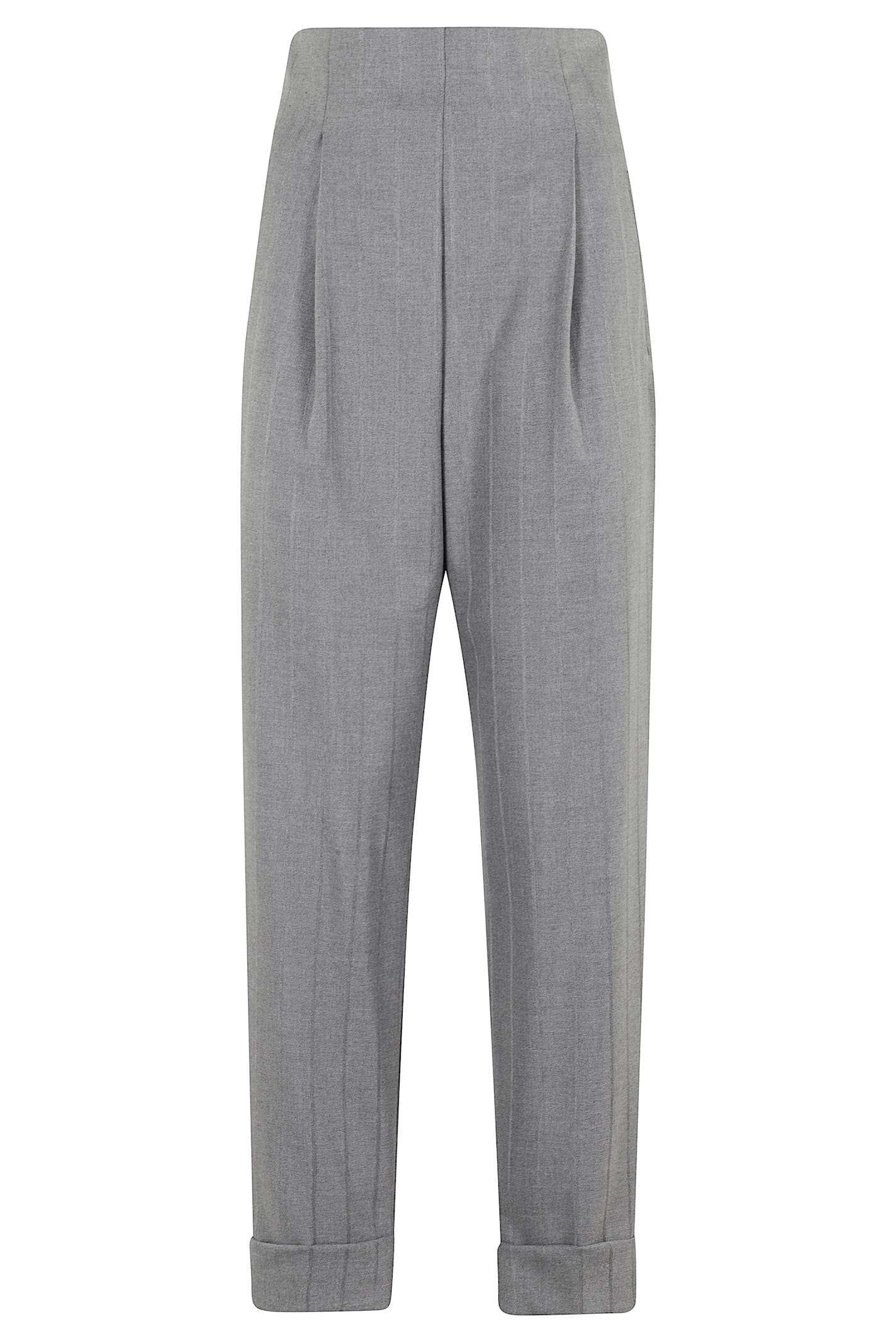 The Andamane Yolene High Waisted Pants With Cuff In Gray