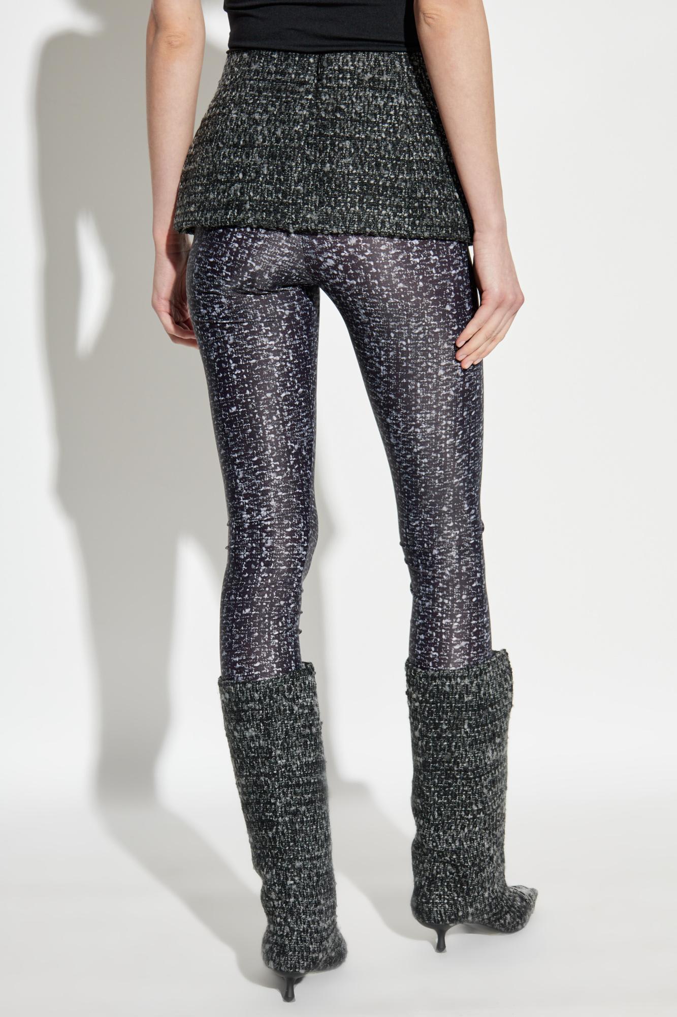 Diesel Leggings P-hour In Gray