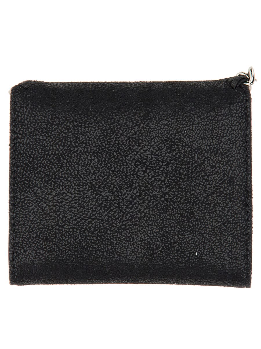 Shop Stella Mccartney Wallet Falabella Small In Black