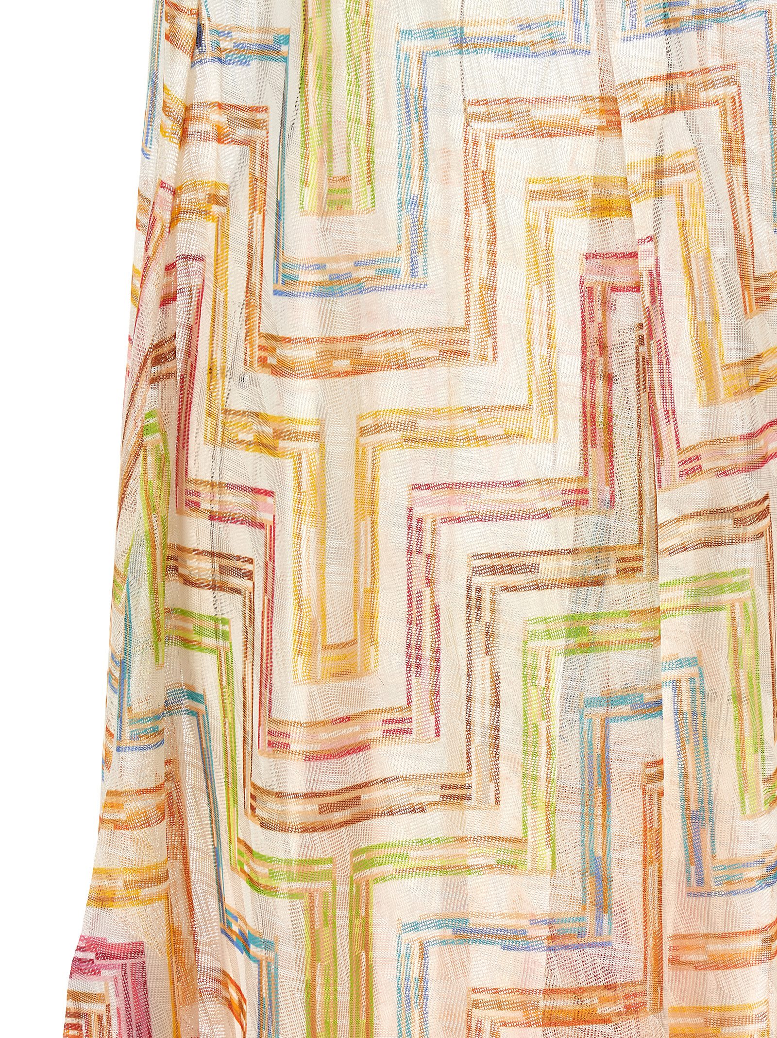 Missoni Tulle Dress With Asymmetrical Hem And Spaghetti Straps In Multi