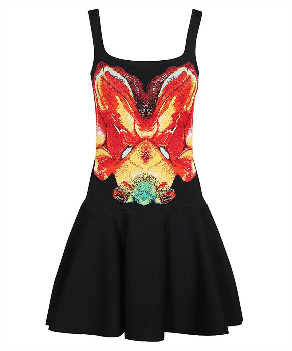 Shop Alexander Mcqueen Viscose Dress In Black