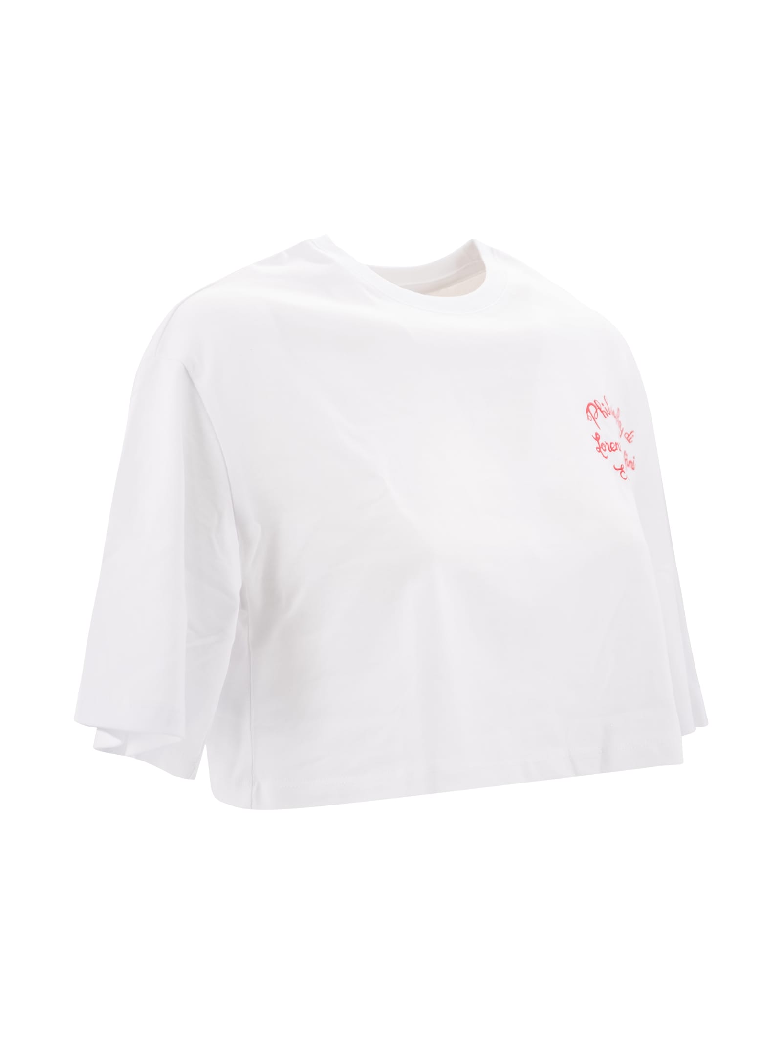 Shop Philosophy Di Lorenzo Serafini Logo-print Sleeveless Cotton T-shirt In White