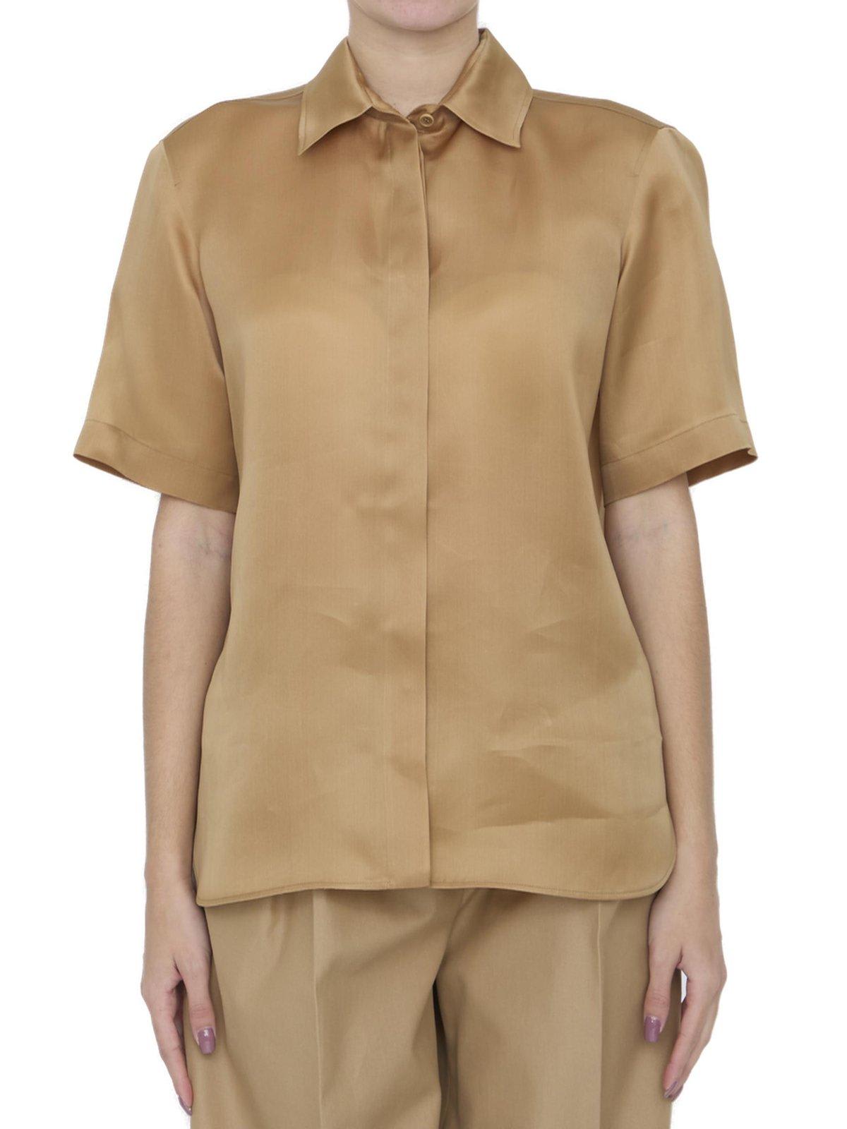 Shop Max Mara Buttoned Short-sleeved Shirt In C