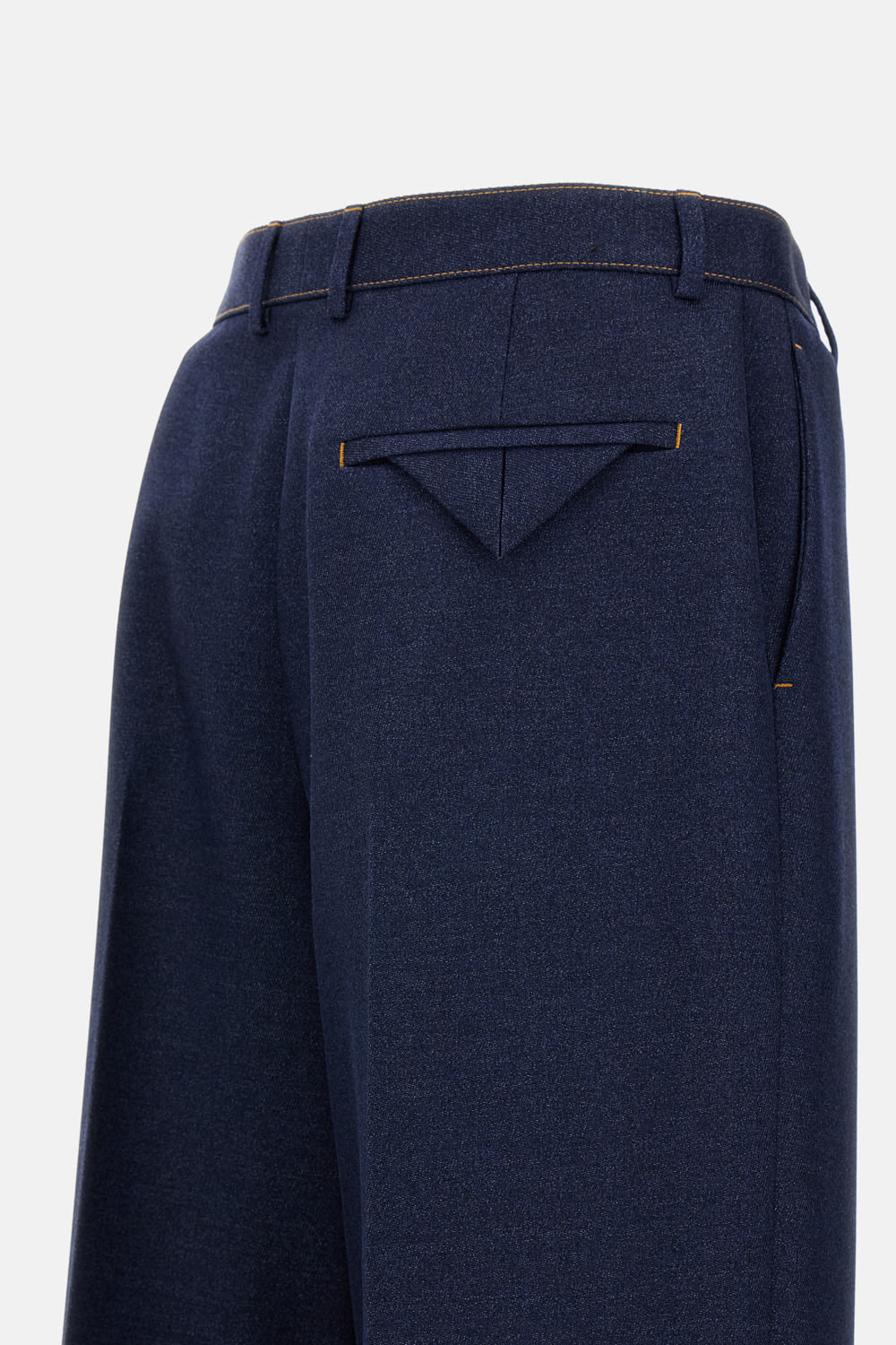 Bottega Veneta Tailored Long Trousers With Side Pockets And Zip Fastening In Blue