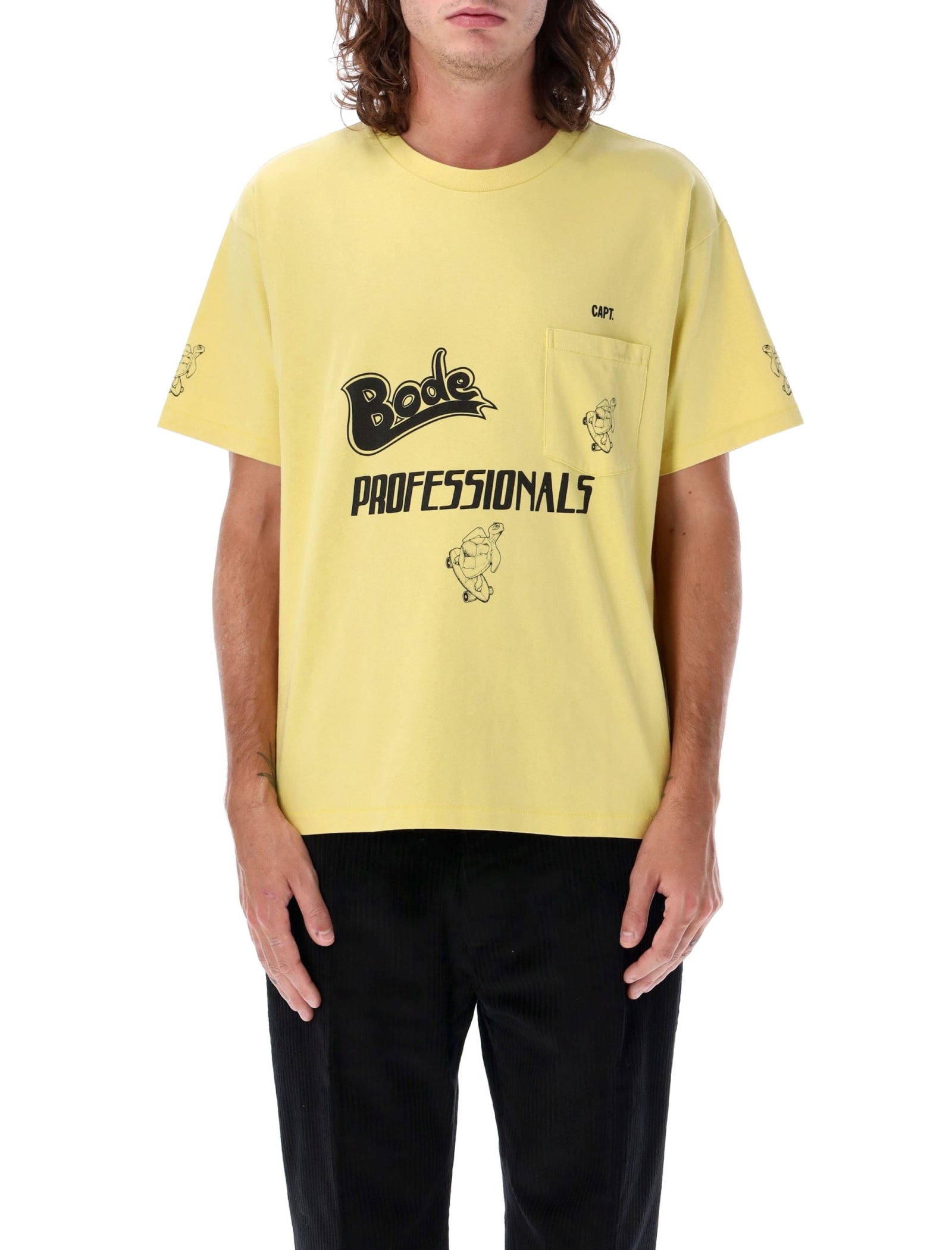 Shop Bode Professionals Tee In Yellow
