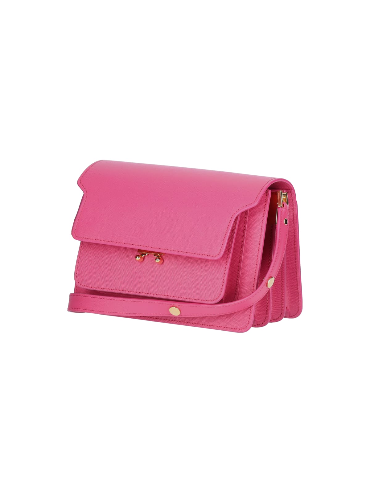 Shop Marni Trunk Medium Shoulder Bag In Pink