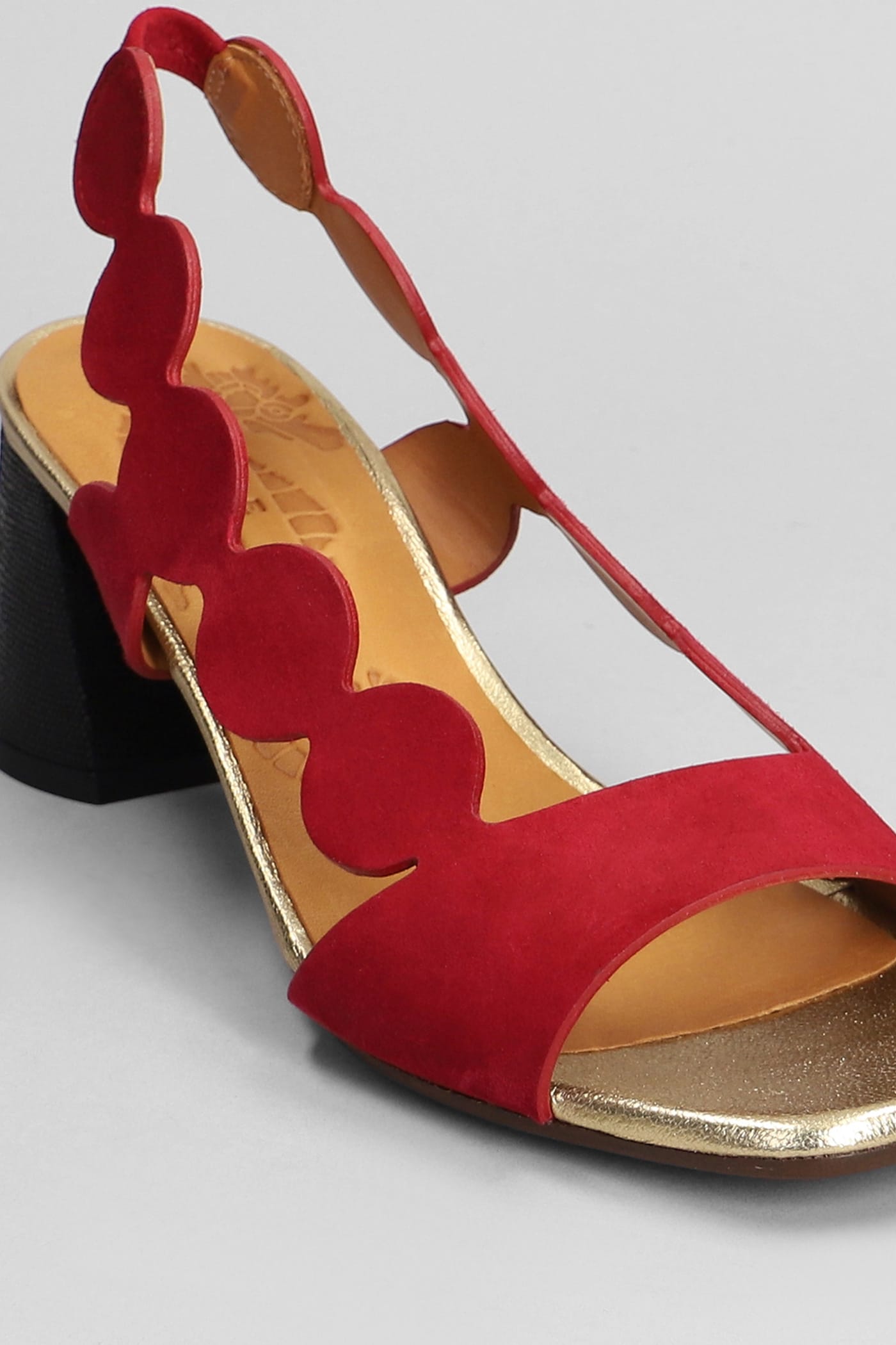 Shop Chie Mihara Roka Sandals In Red Suede