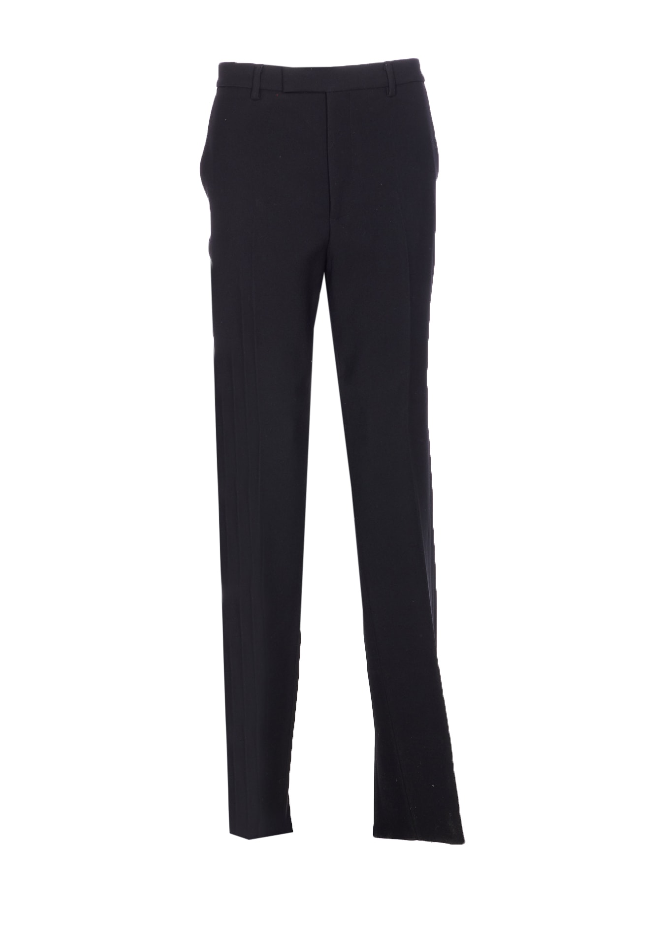Gucci Regular Fit Trousers With Side And Back Pockets In Black