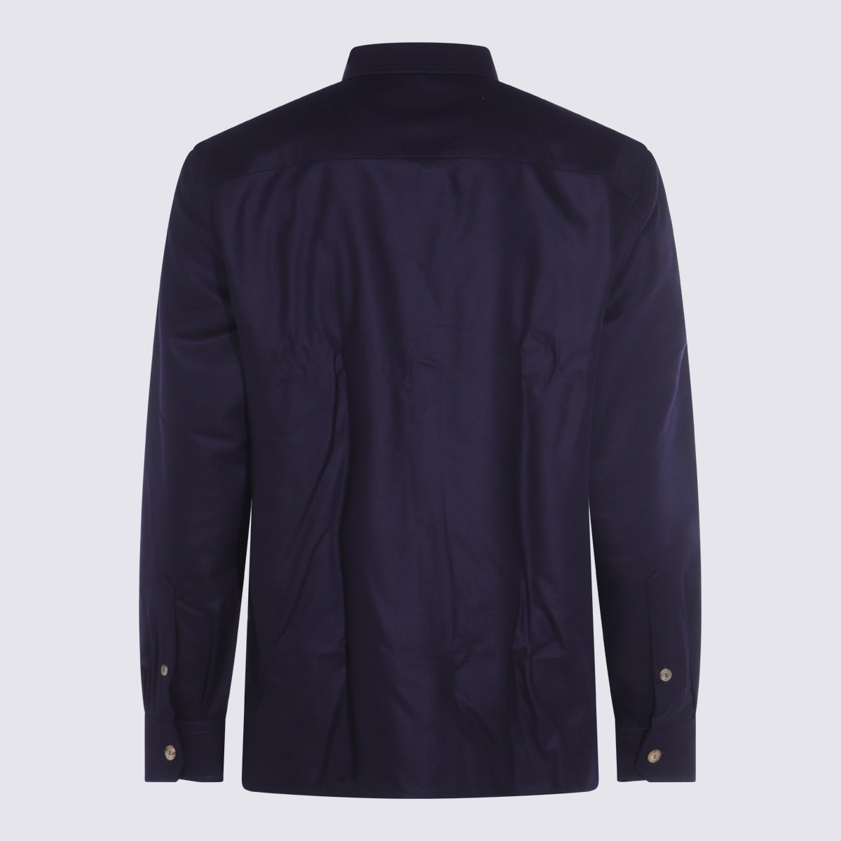 Brunello Cucinelli Navy Wool Shirt