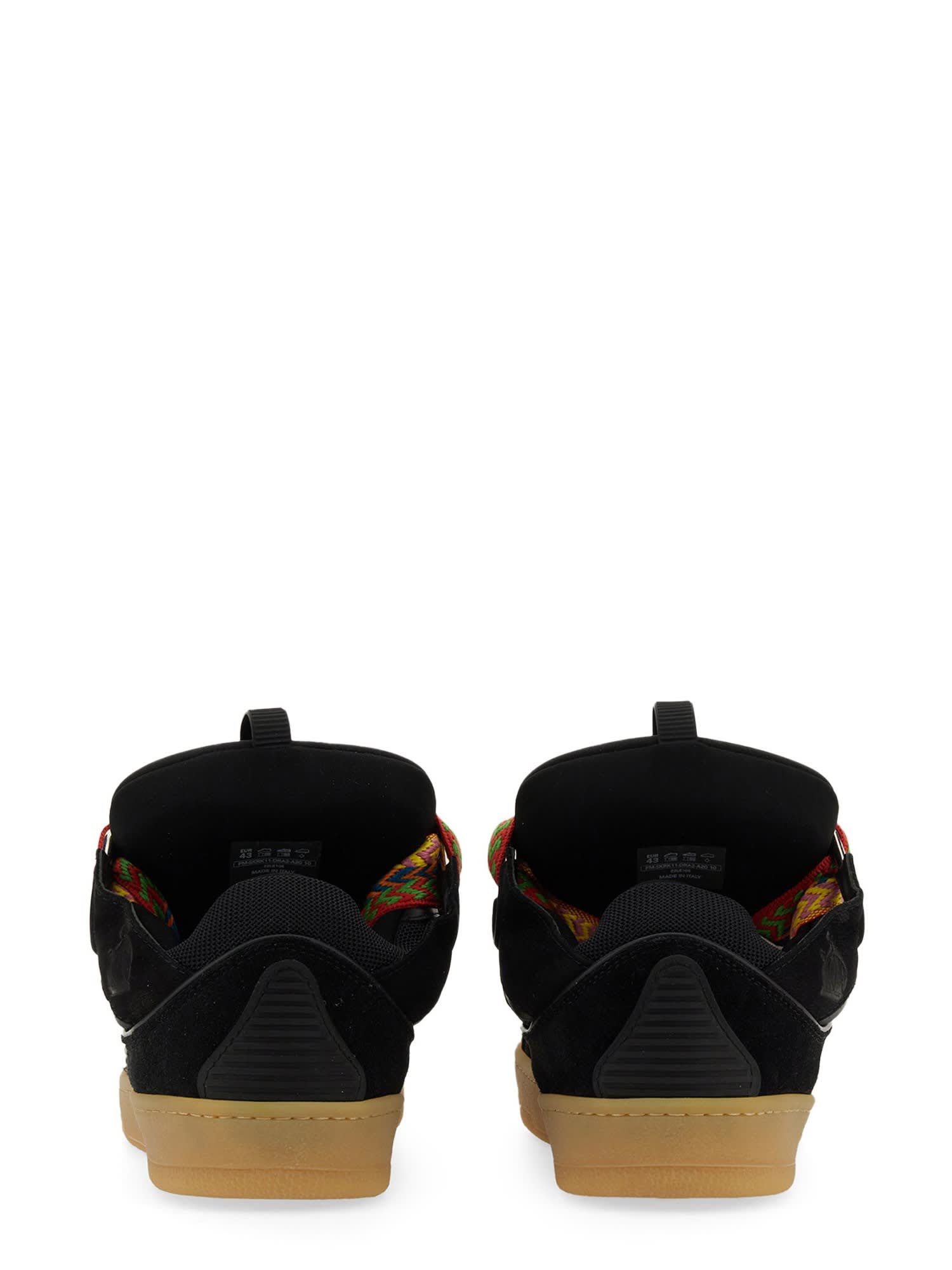 Shop Lanvin Sneaker Curb In Nero