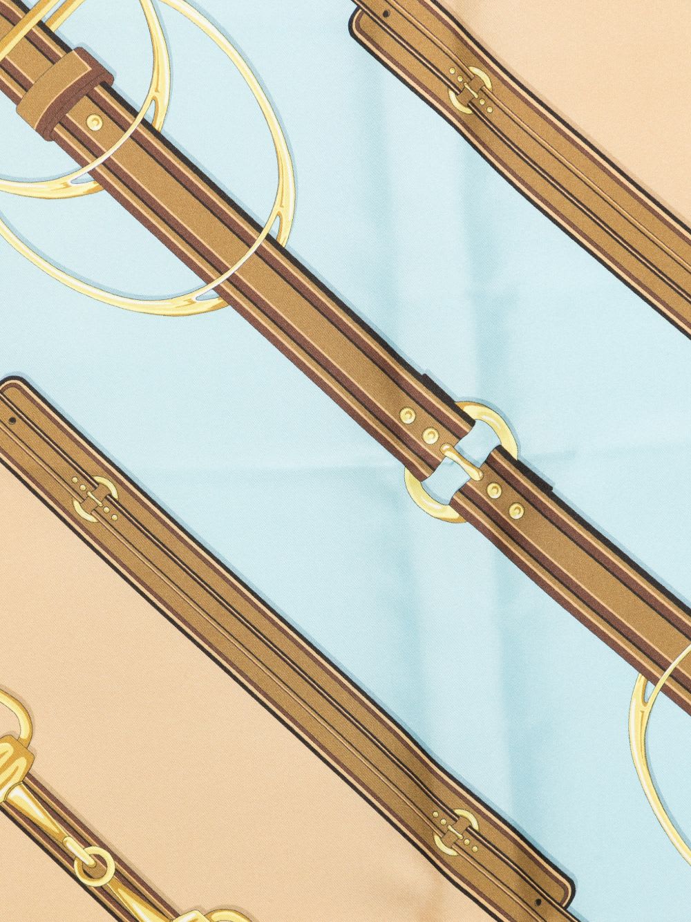 Gucci Printed Silk Foulard In Blue