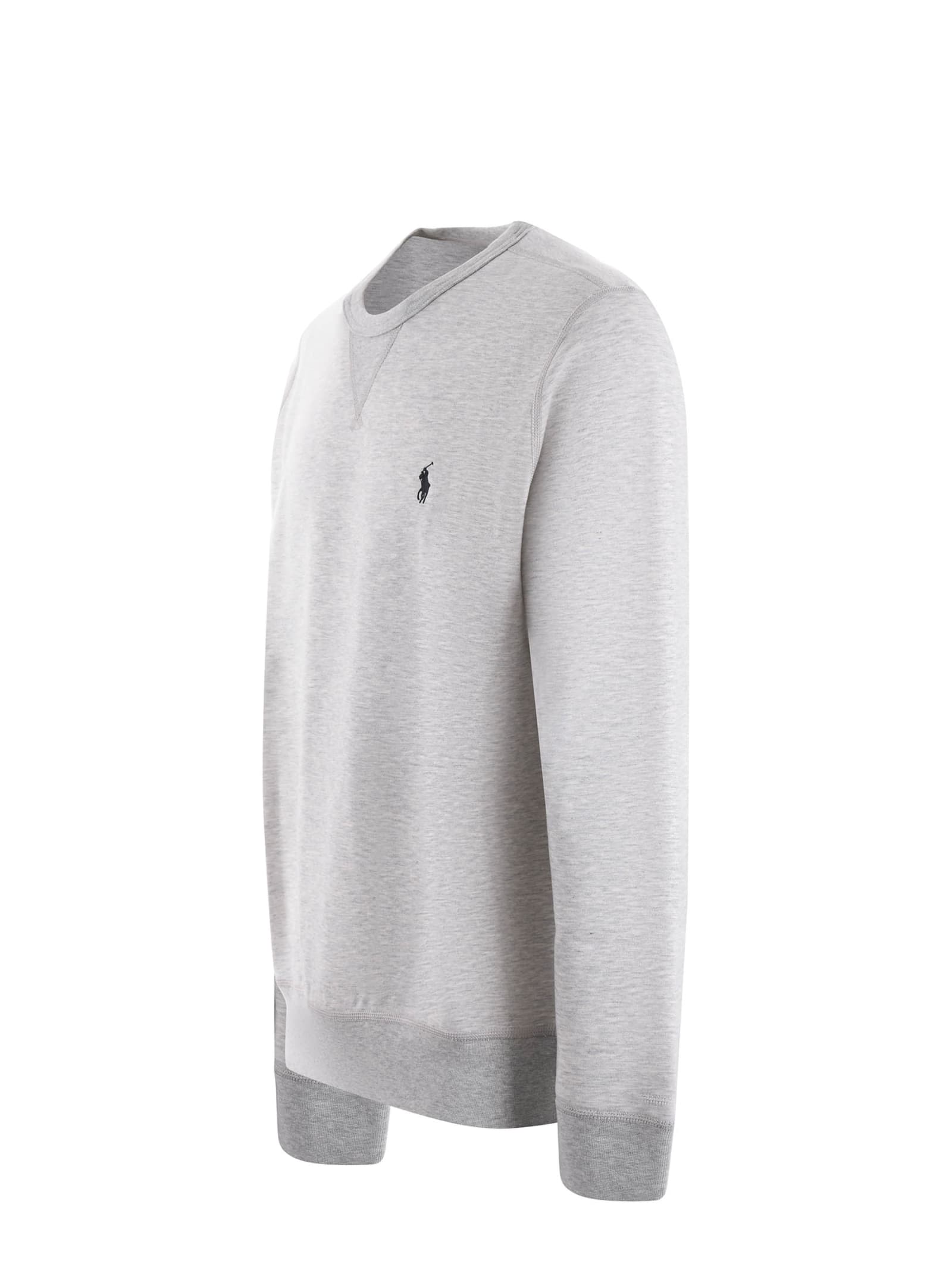 Shop Polo Ralph Lauren Sweatshirt In Grigio Melange