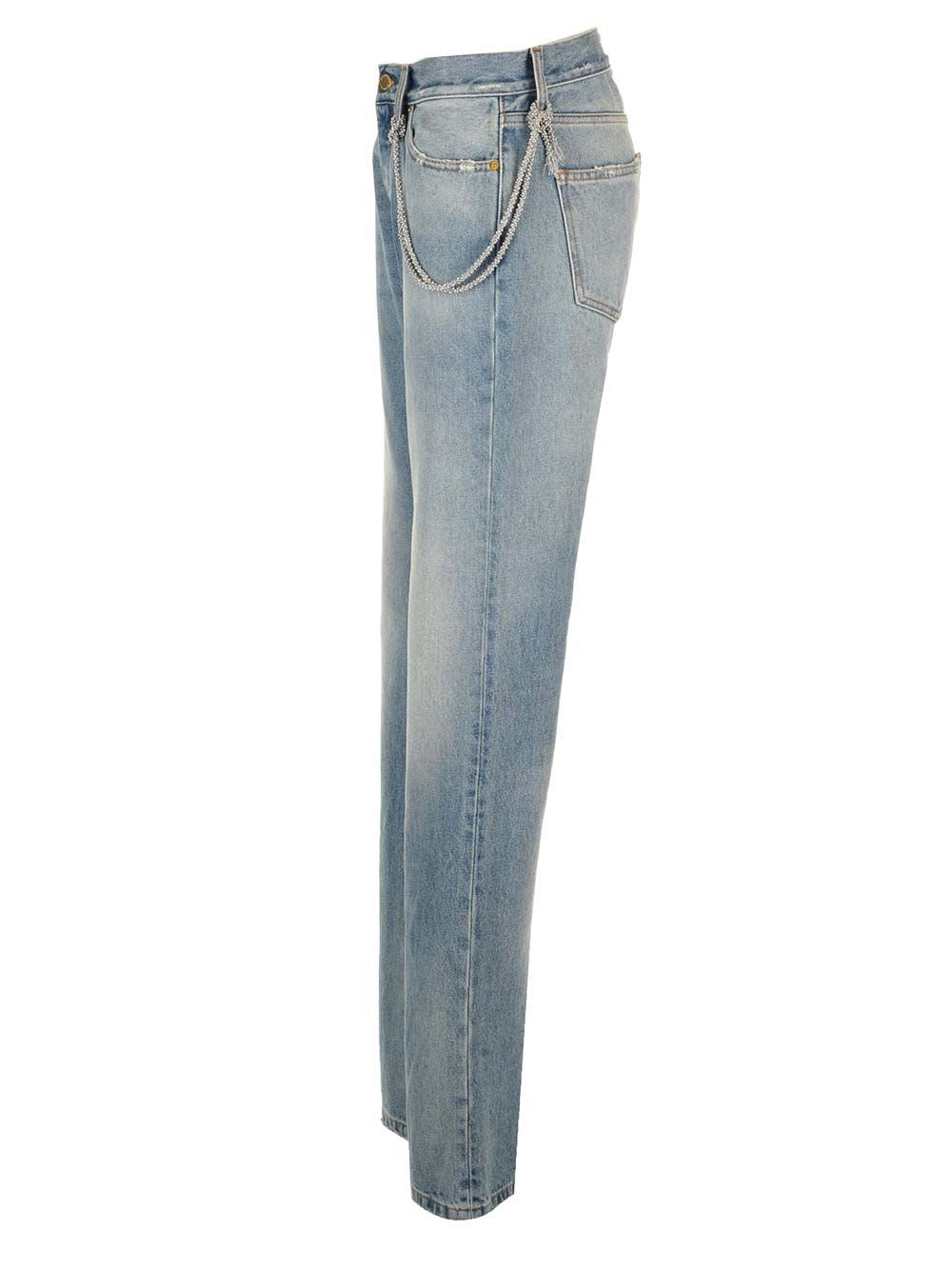 Shop Darkpark Naomi Straight Leg Jeans In Blue