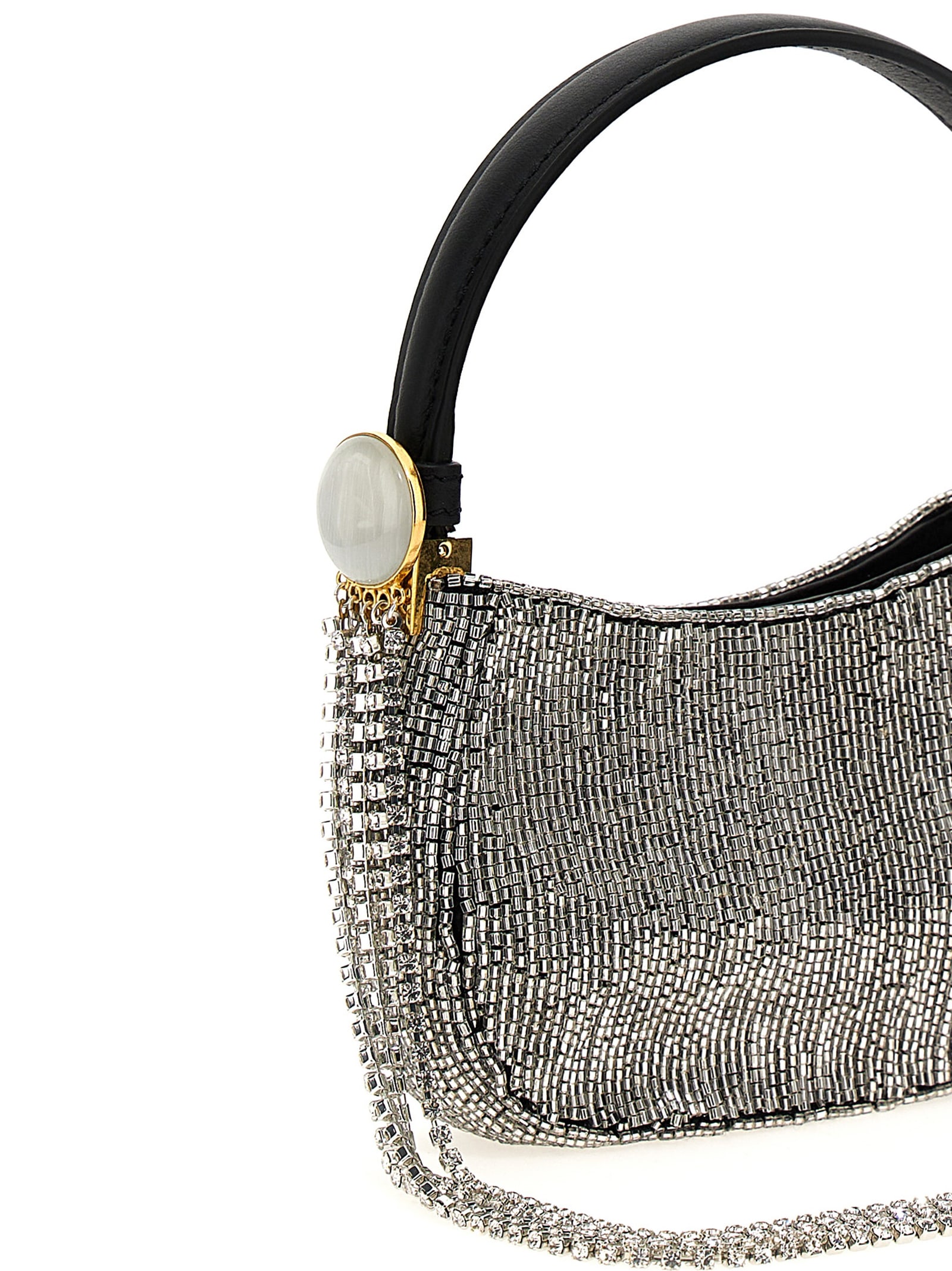 Shop Magda Butrym Micro Vesna Handbag In Silver