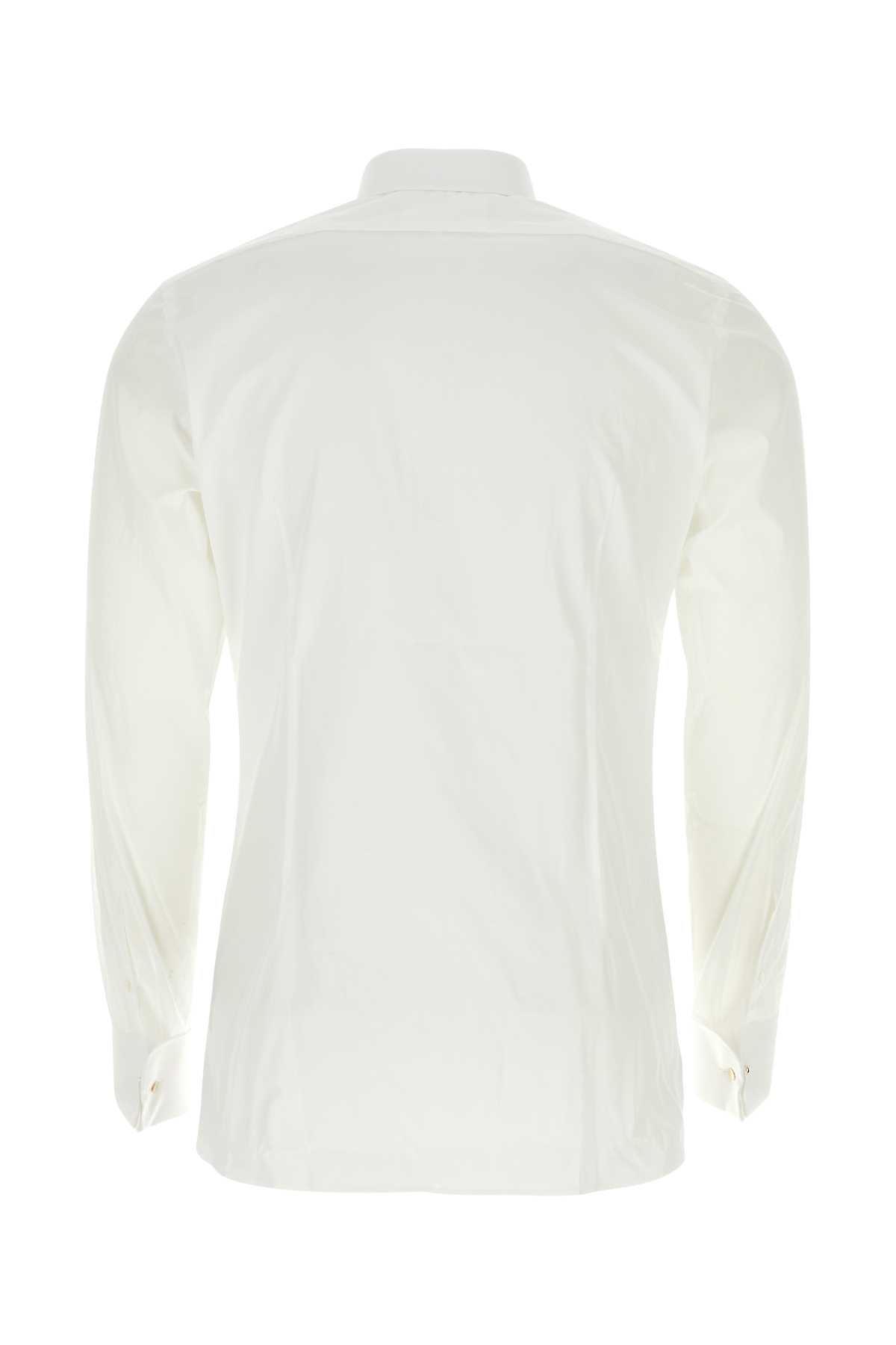 Tom Ford White Poplin Shirt In Opticalwhite