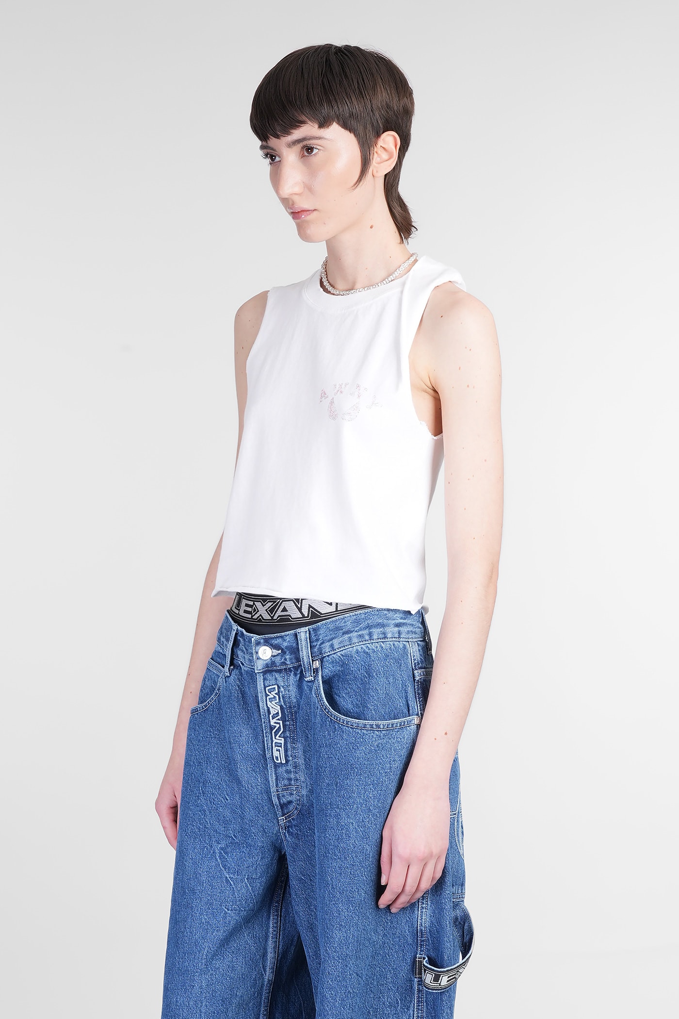 Alexander Wang Tank Top In White Cotton