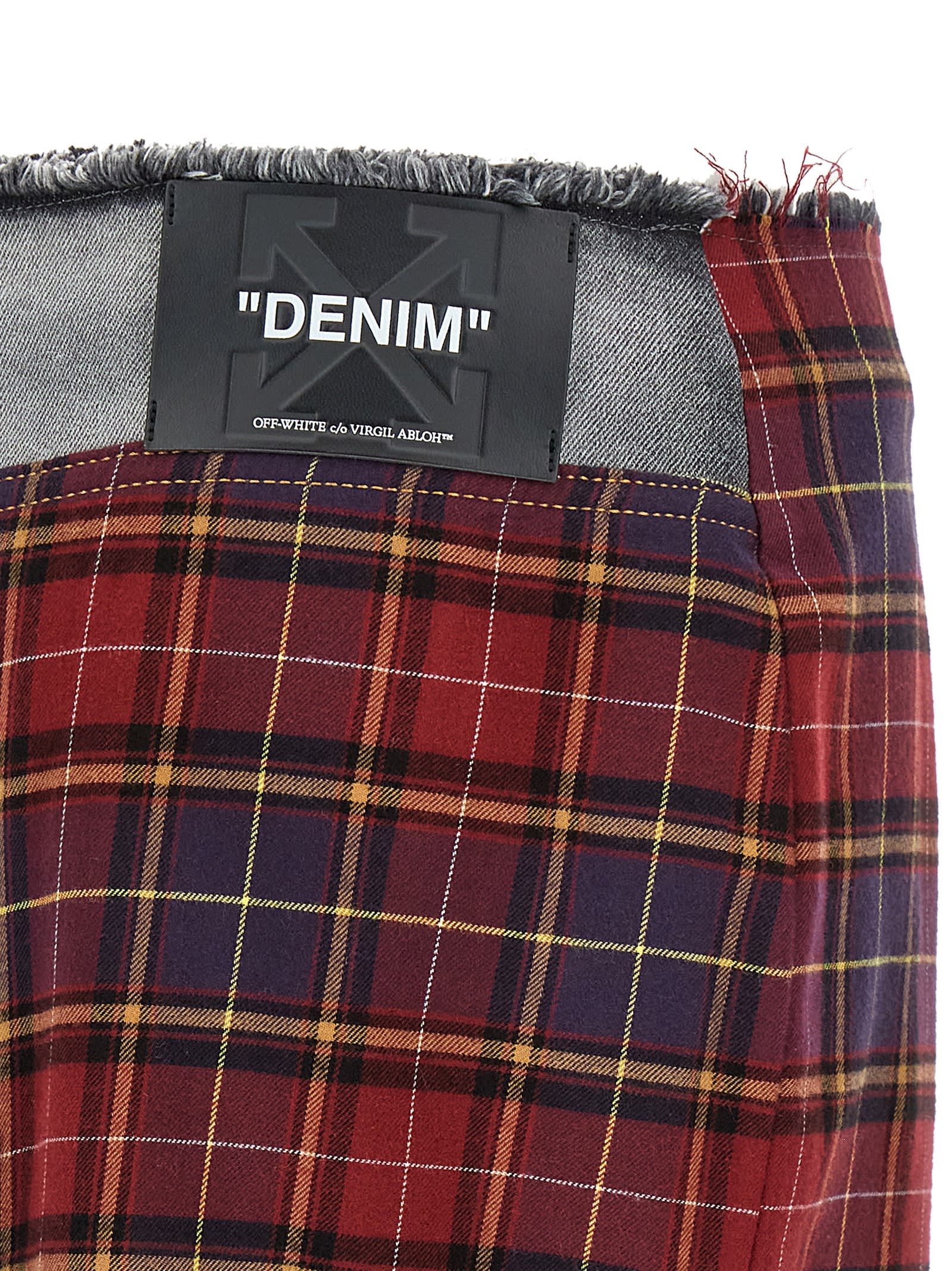 Off-white Patchwork Skirt Skirts Multicolor In Blue
