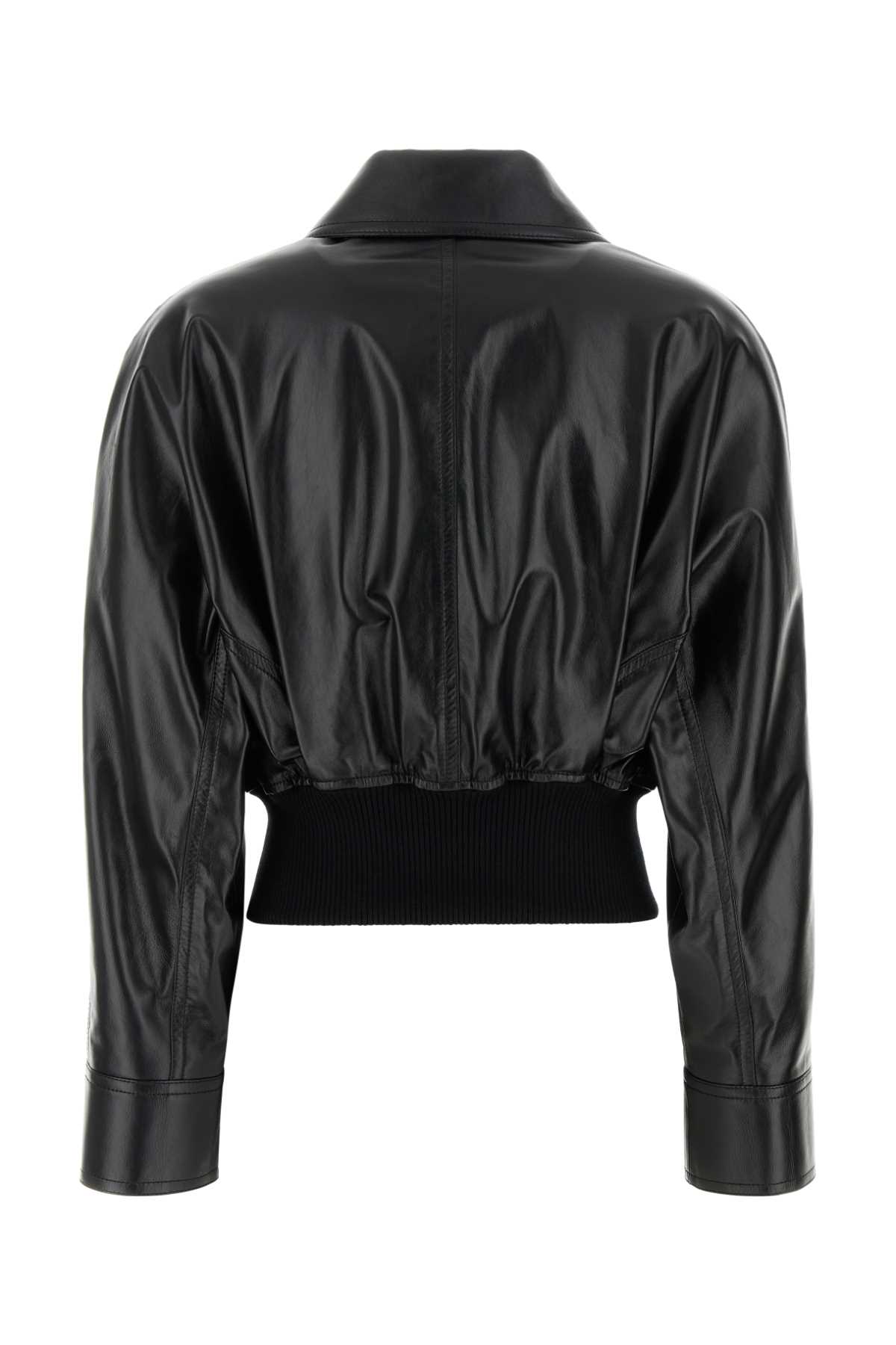 Bottega Veneta Light Leather Jacket In Black