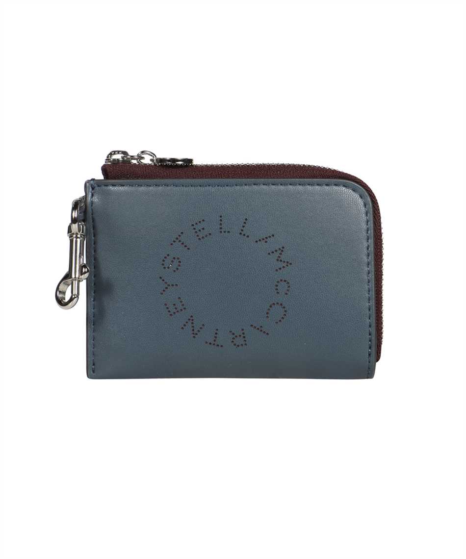 Shop Stella Mccartney Stella Logo Alter-nappa Card Holder In Blue