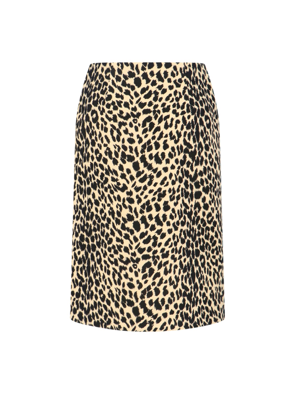 Aspesi Animal Print High-waisted Knee Length Midi Skirt In Multi