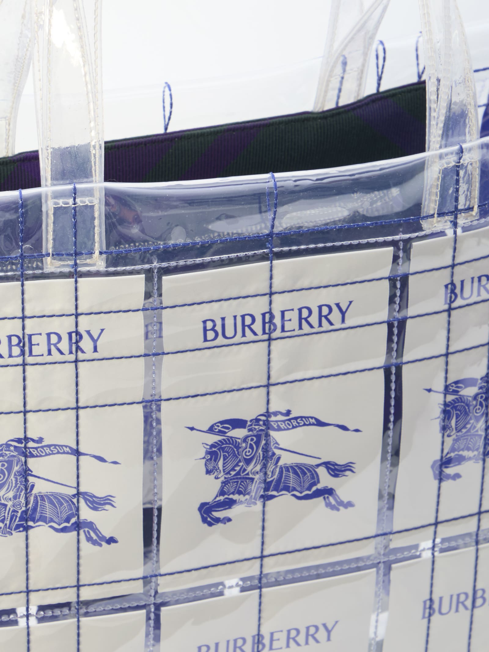Shop Burberry Ekd Label Tote Bag In Multicolour