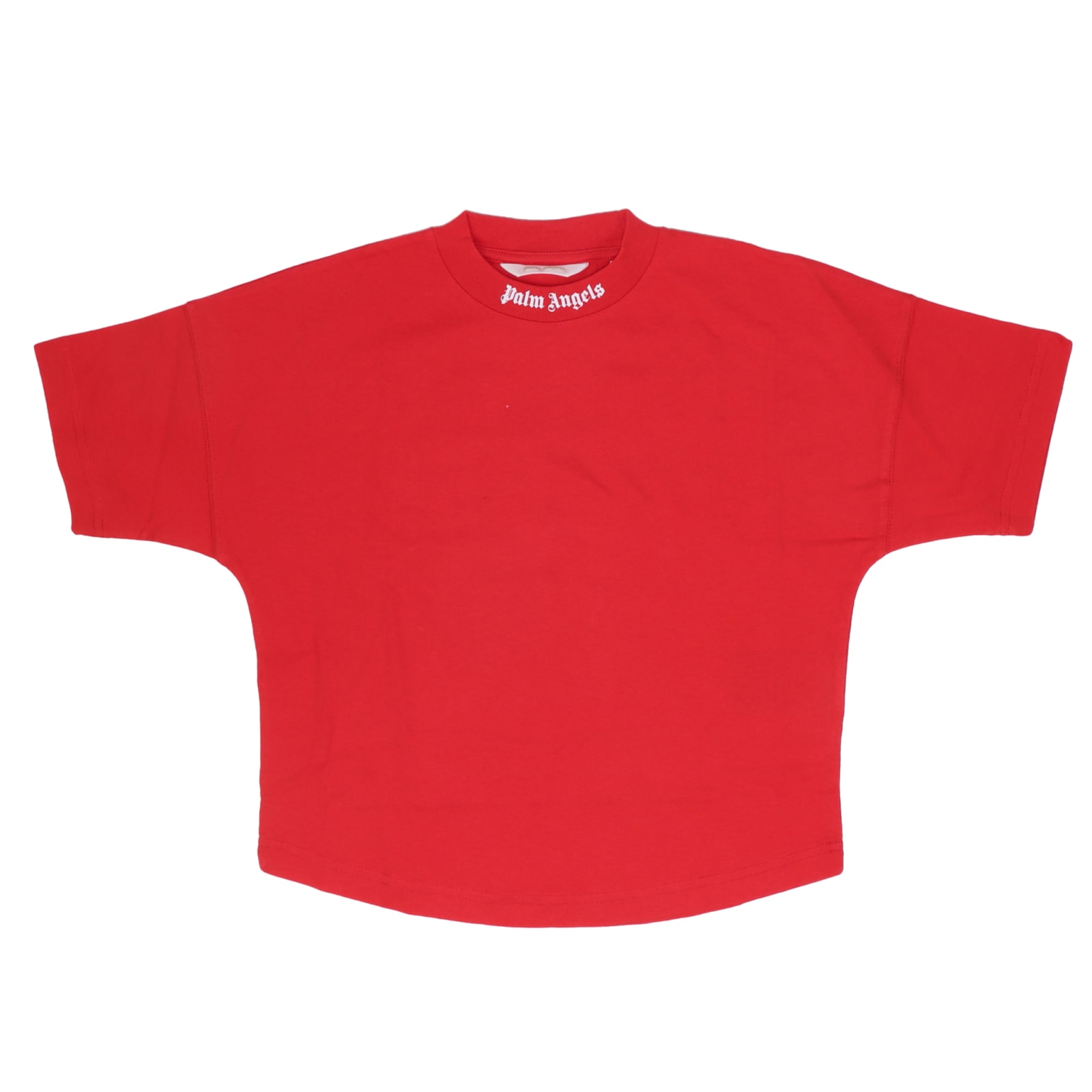 Palm Angels Kids' Cotton T-shirt In Red