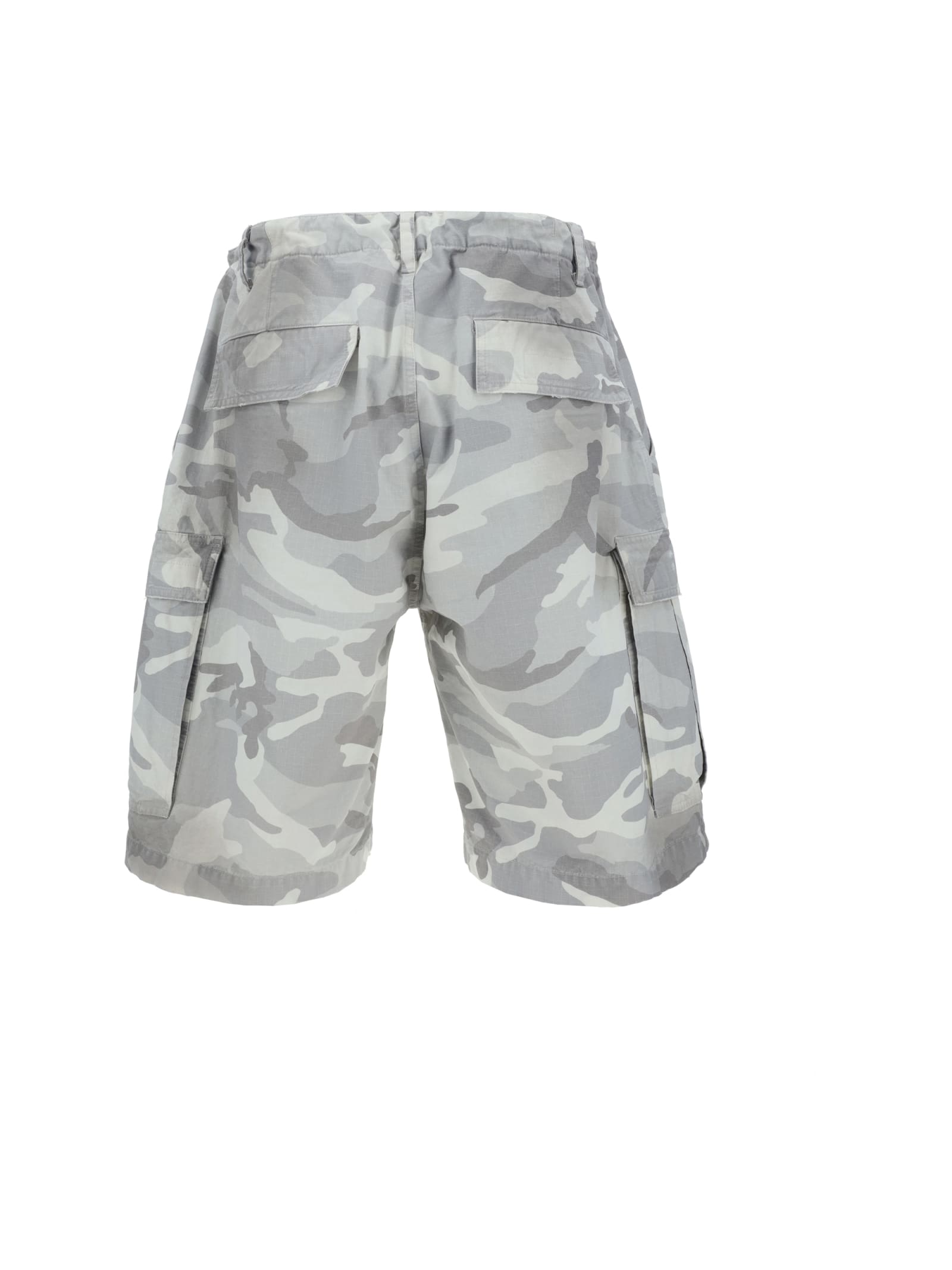 Shop Balenciaga Cargo Shorts In Grey