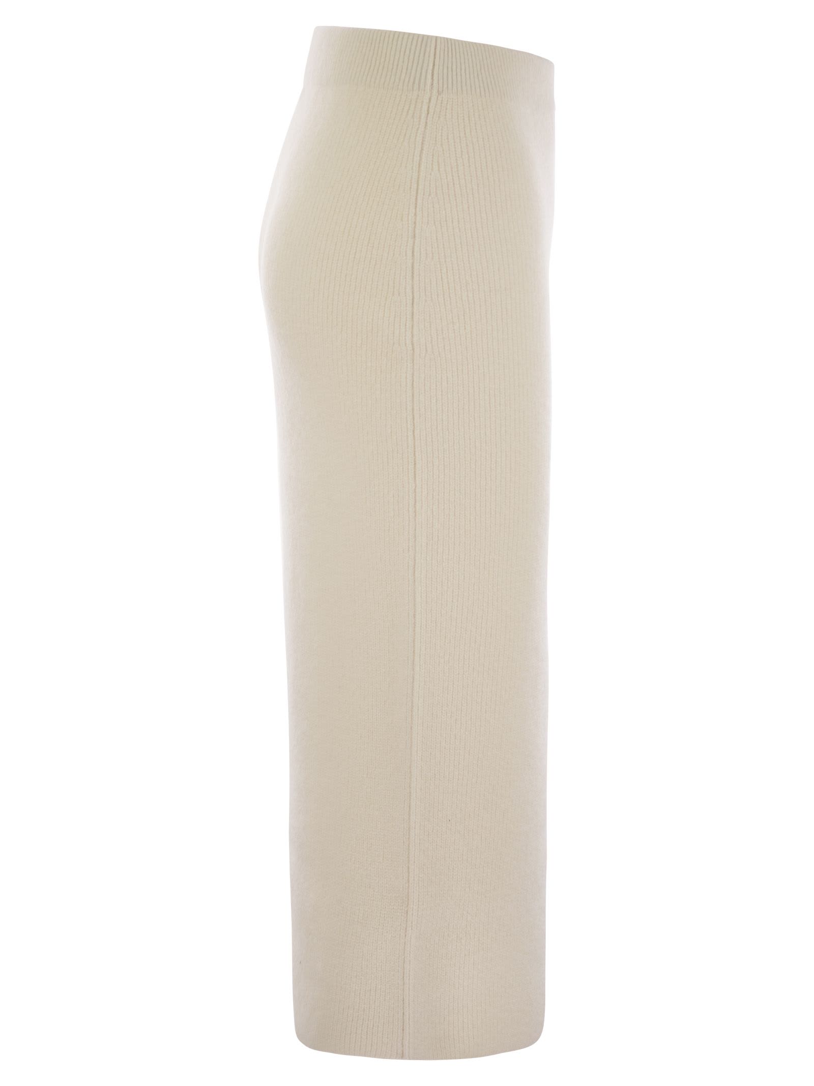 Shop Fabiana Filippi Ribbed Pencil Skirt In White