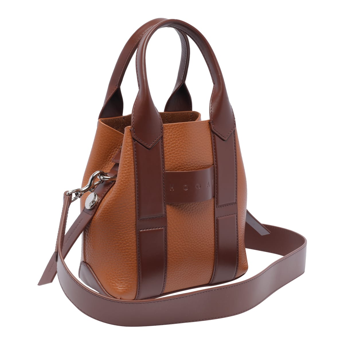 Shop Hogan Small  Script Shopping Bag In Brown