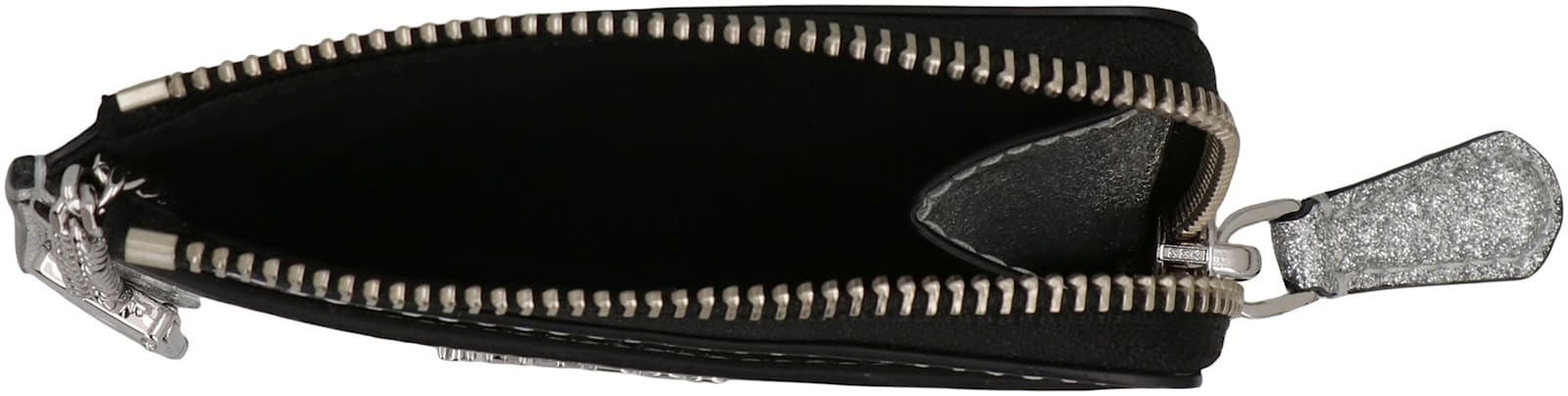 Marc Jacobs The Coated Glitter Everyday Top Zip Wallet In Gray