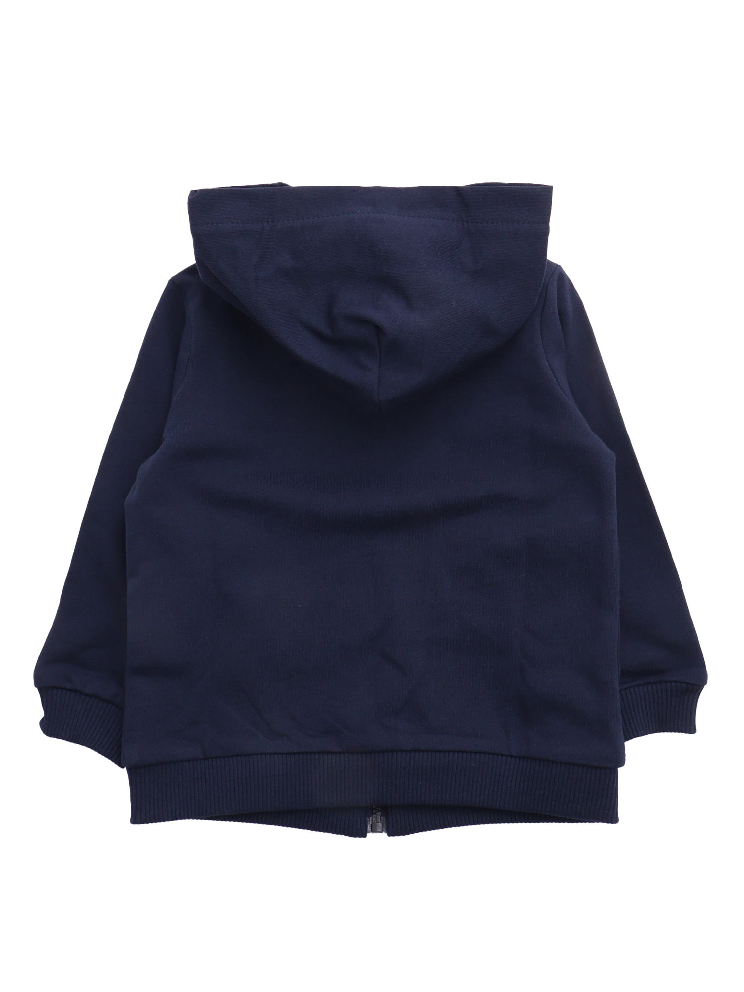 Moschino Zipped Hoodie In Blue