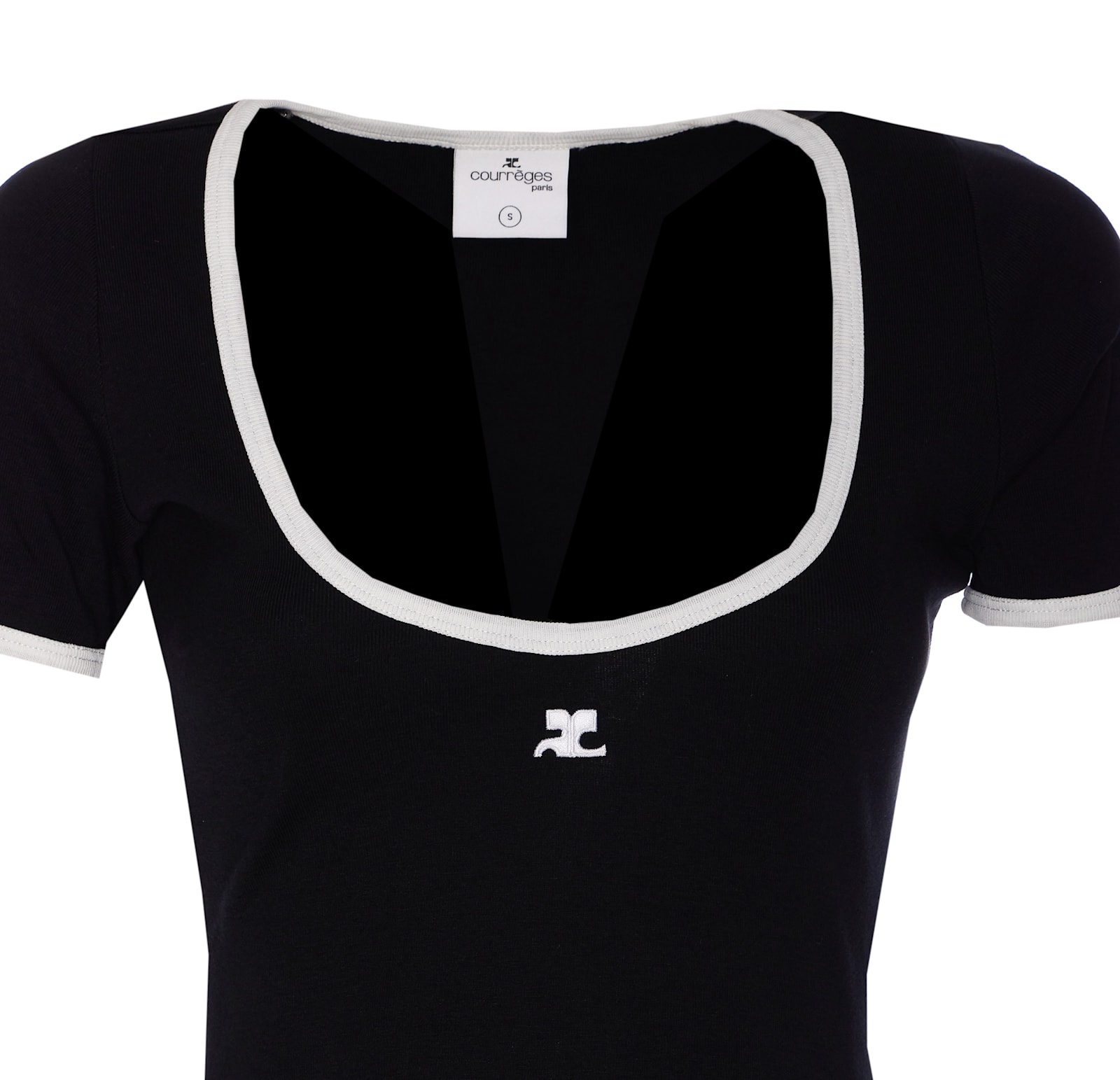 Courrèges Holistic Contrast Jersey Mini Dress