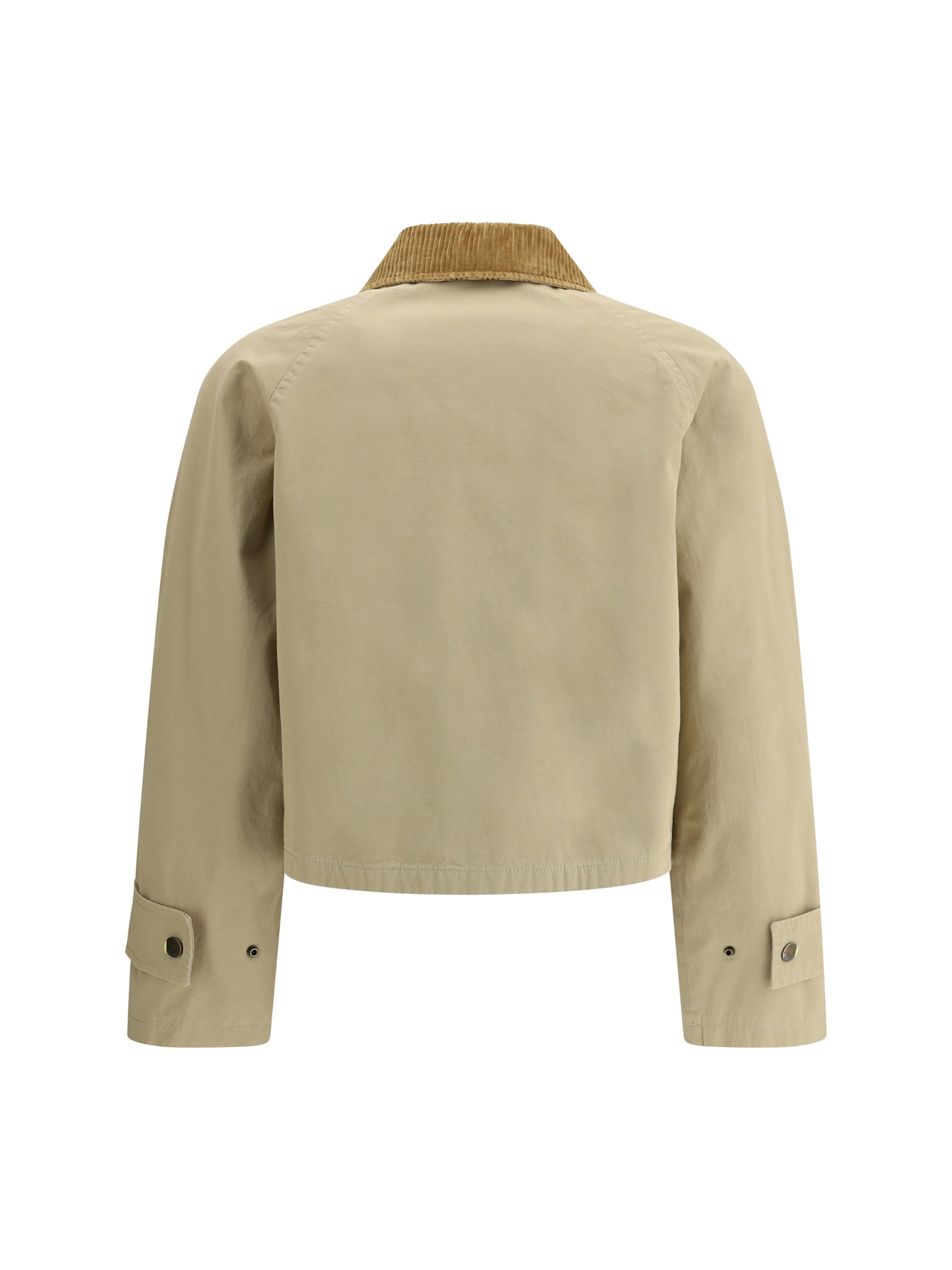 Shop Burberry Casual Jacket In Beige
