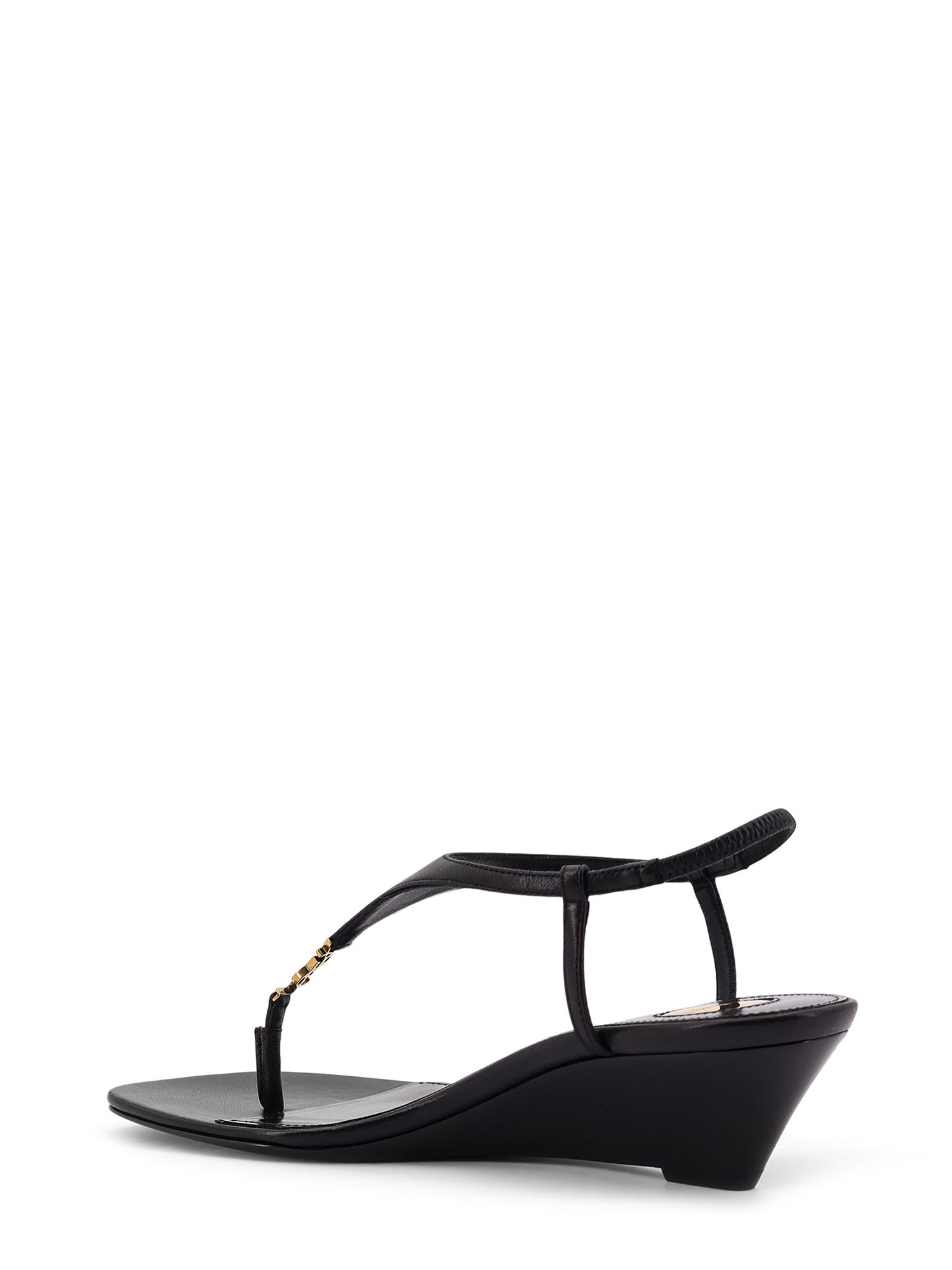 Shop Saint Laurent Bridget 40 Rive Gauche Leather Sandals