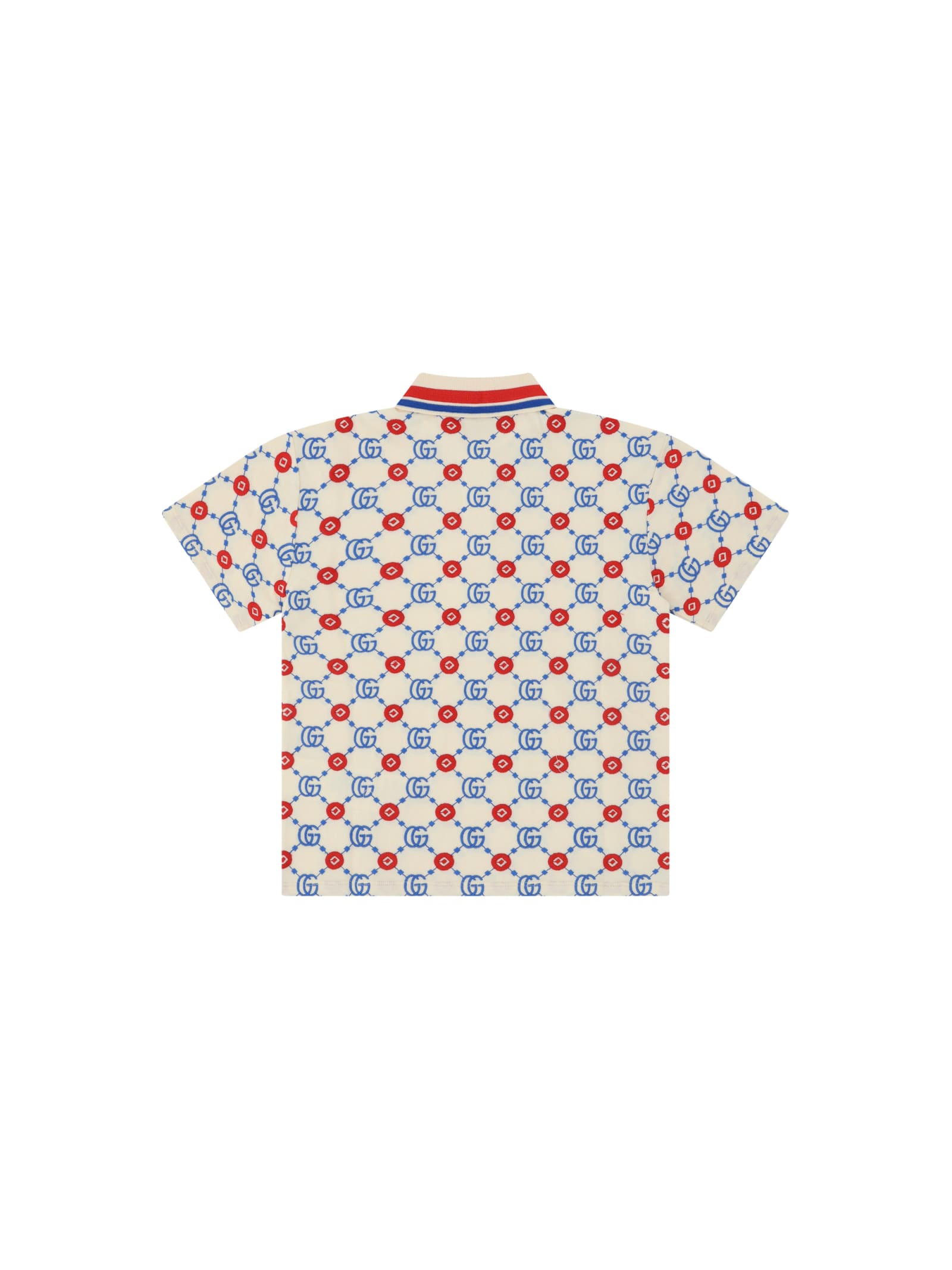 Shop Gucci Polo Shirt For Boy In White
