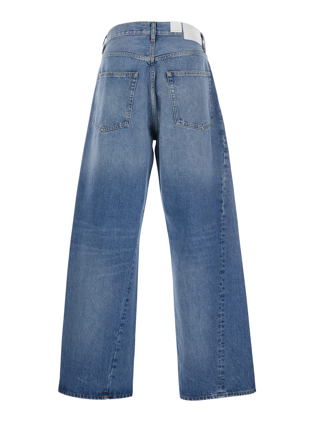 Sunflower Blue Five Pocket Jeans With Logo Patch On The Back In Blue