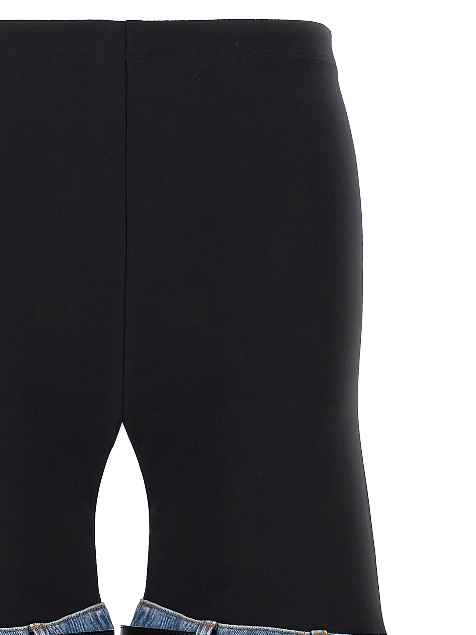 Shop Coperni Hybrid Denim Flare Pants In Multicolor