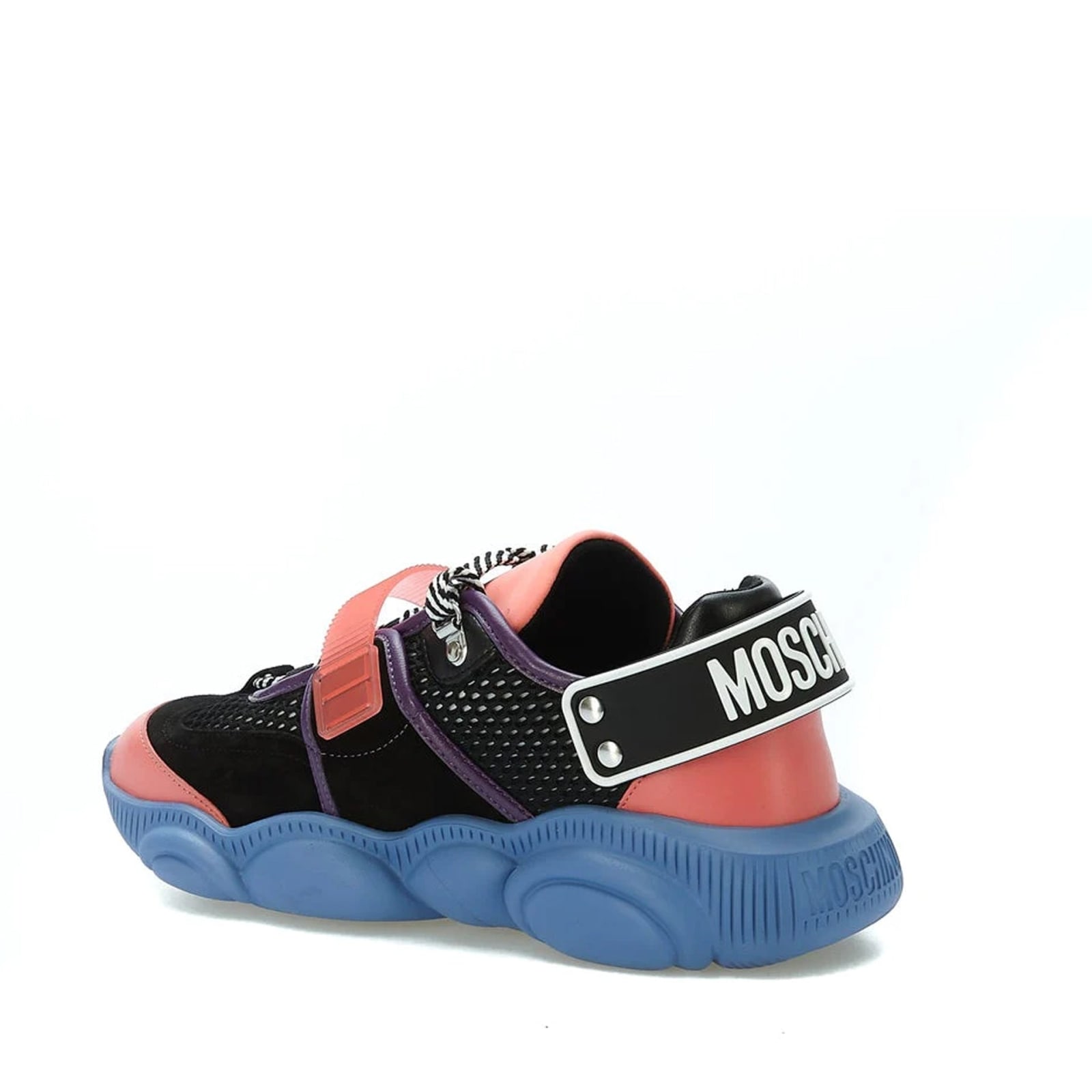 Shop Moschino Teddy-sole Sneakers In Black
