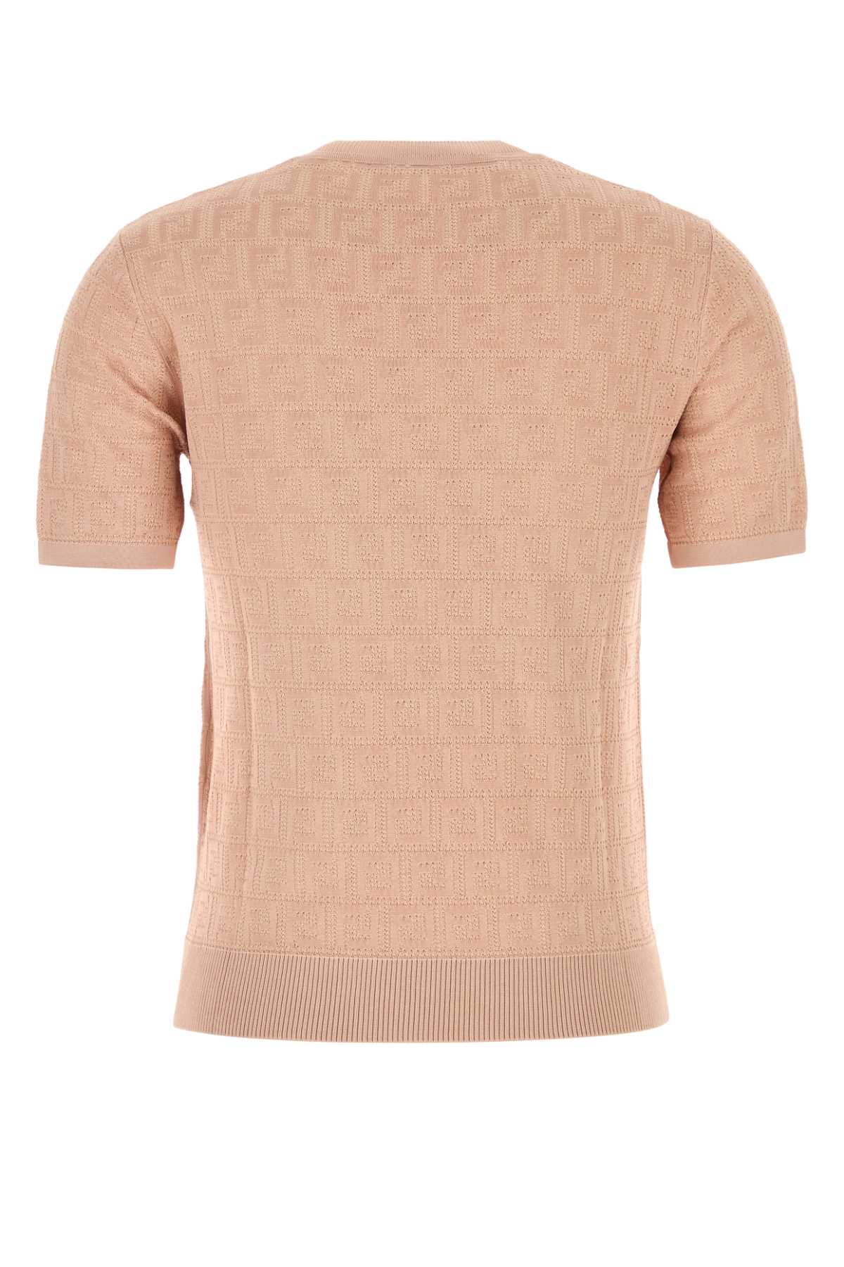 Fendi Peach Crewneck Cropped T-shirt