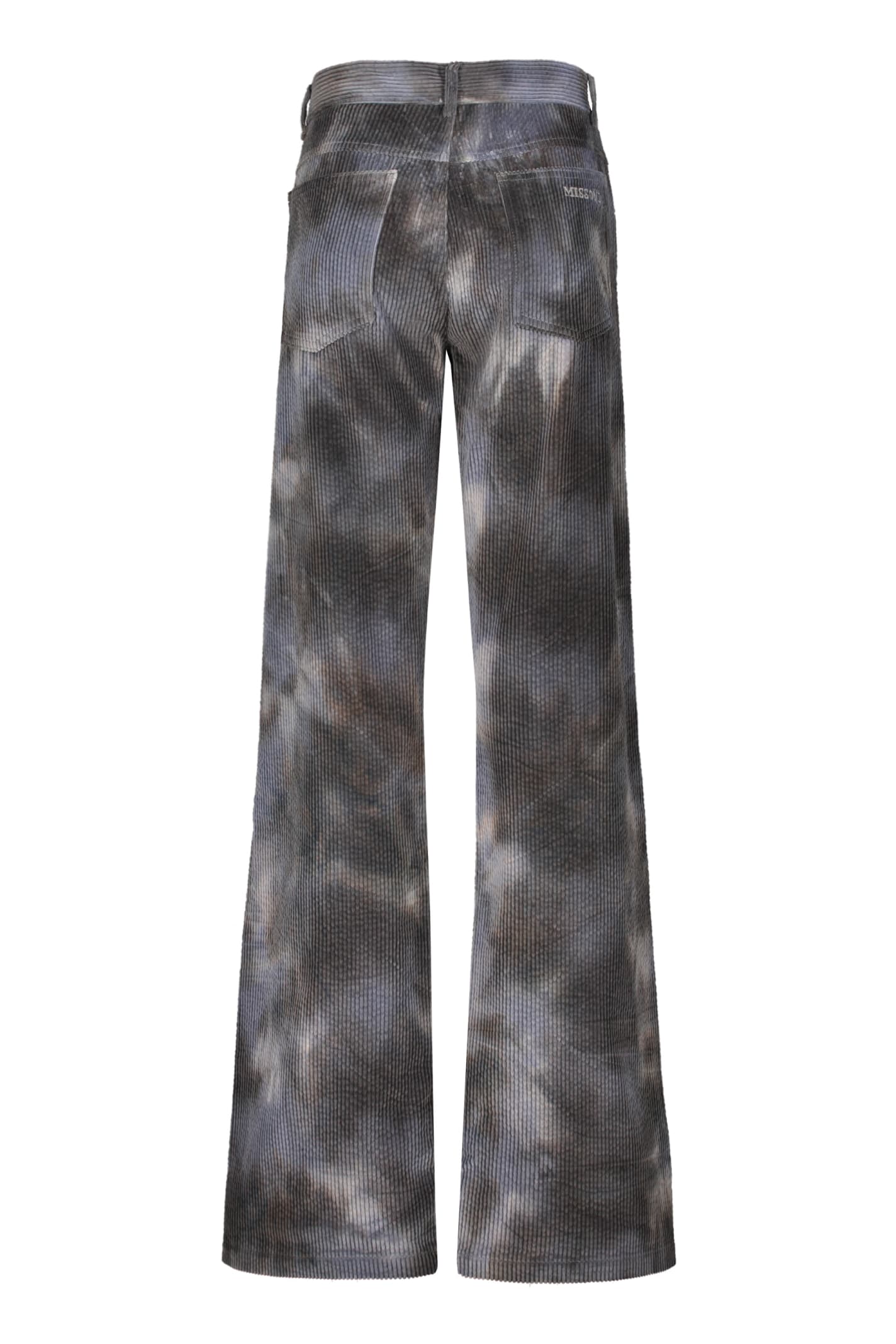 Shop Missoni Corduroy Trousers In Grey