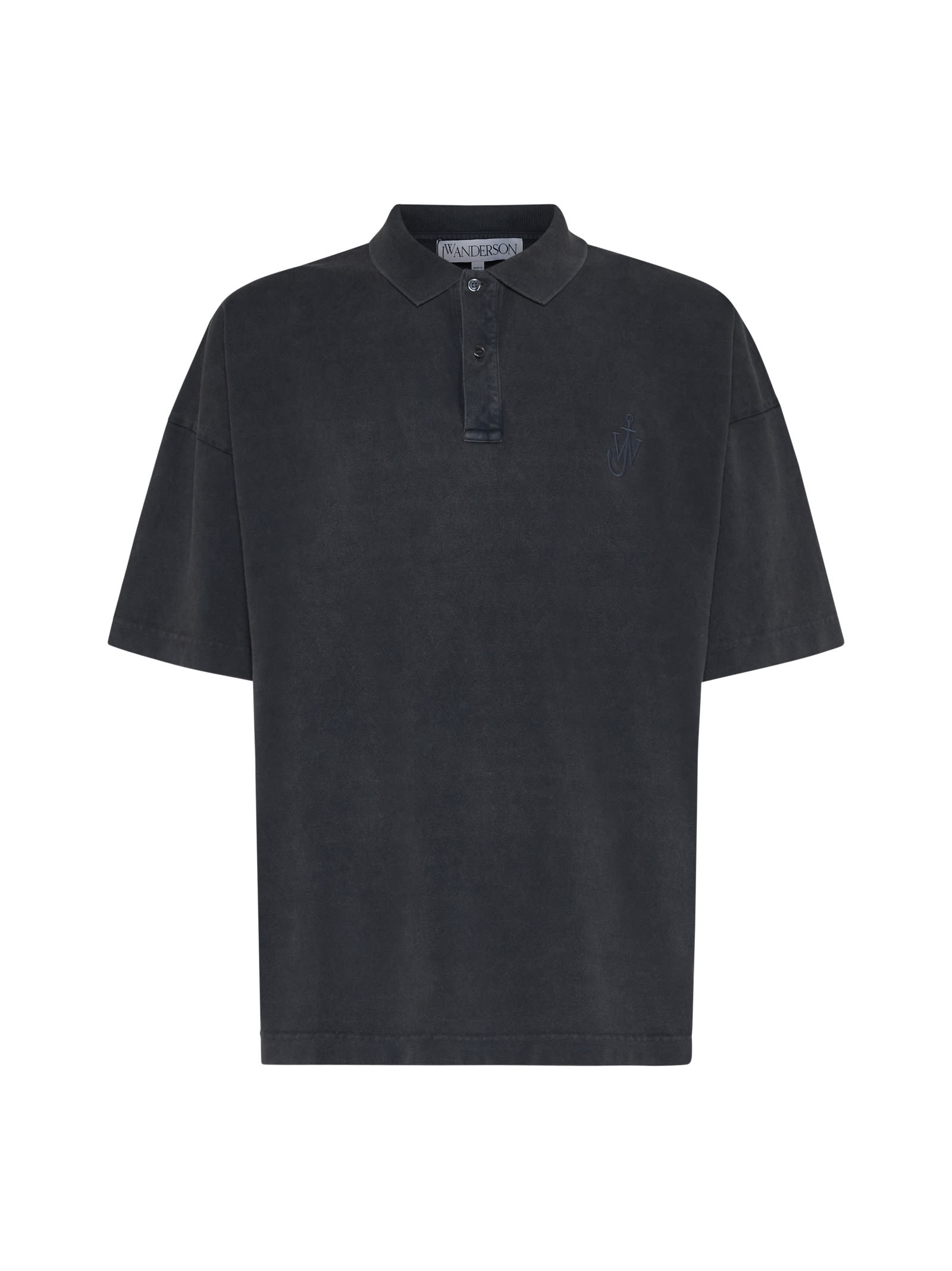 Shop Jw Anderson Polo Shirt In Charcoal