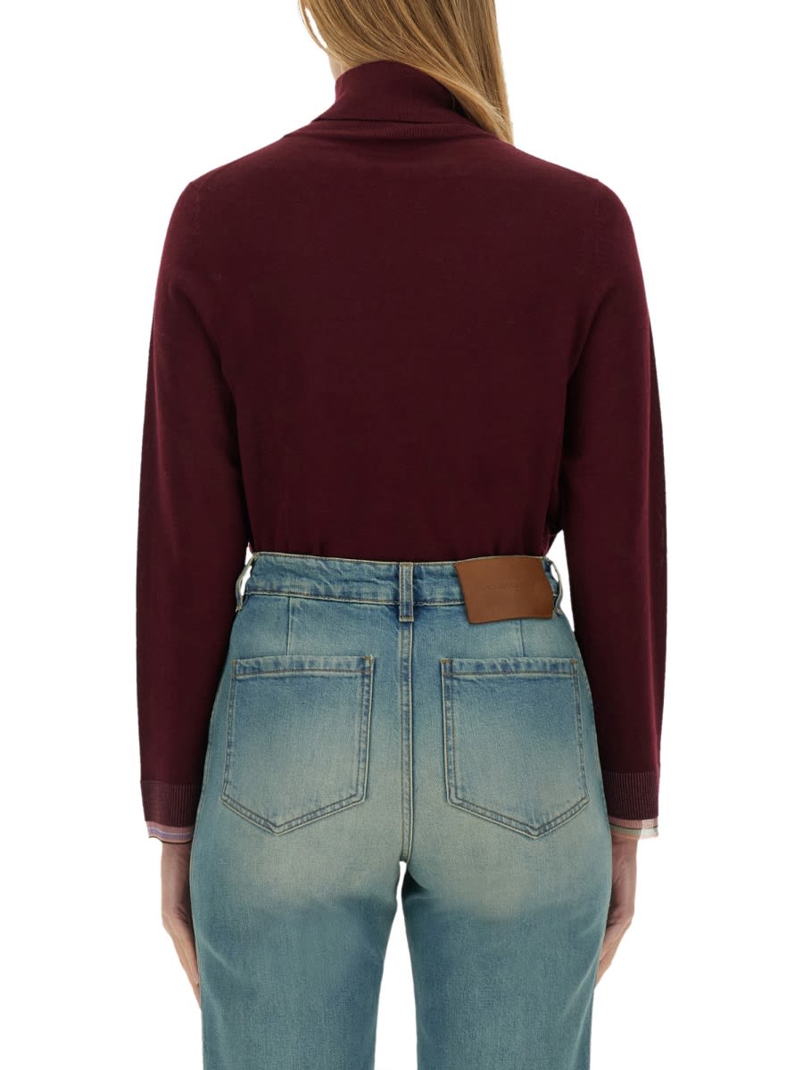 Shop Ps By Paul Smith Turtleneck Shirt In Bordeaux