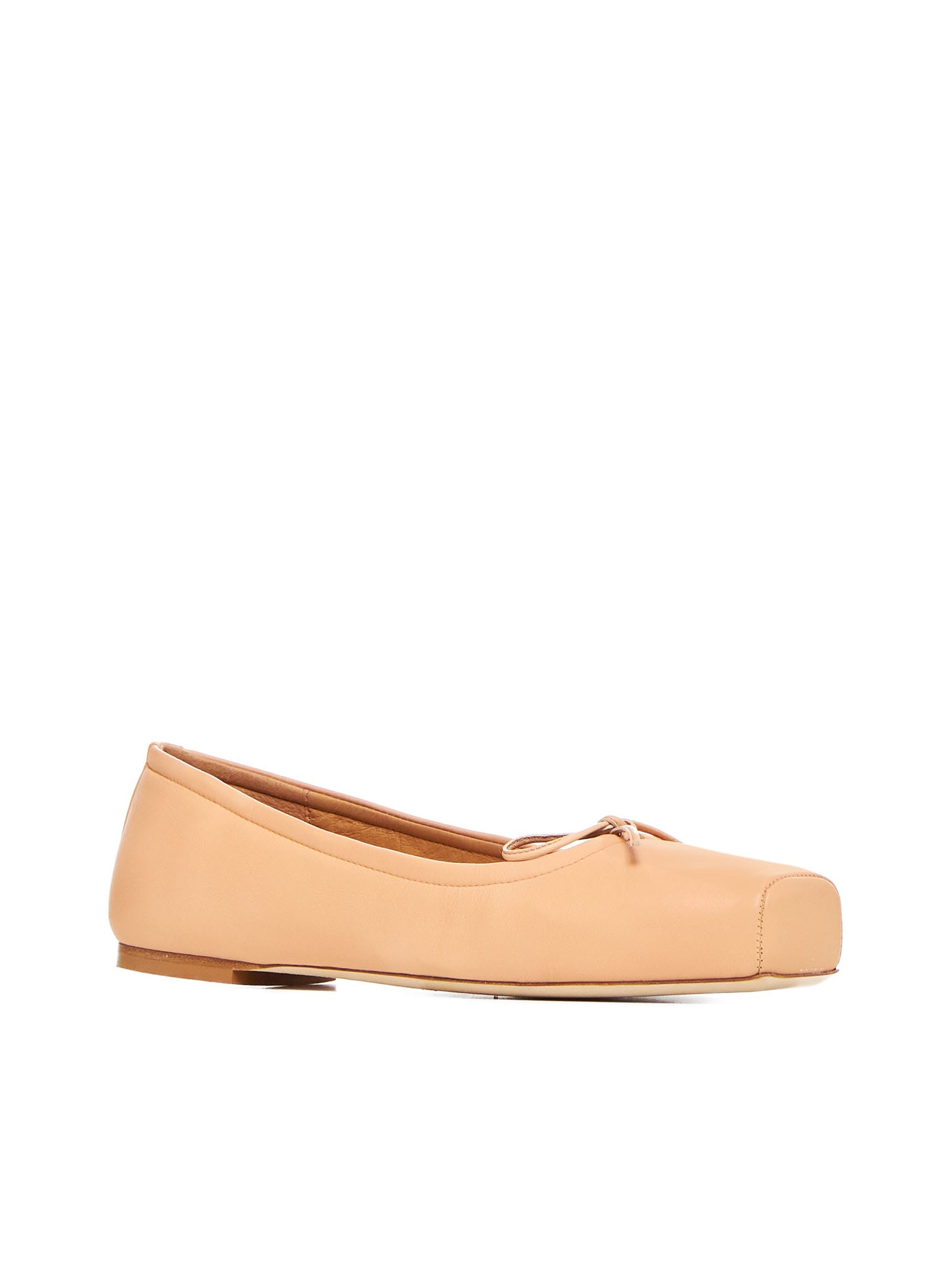 Shop Aeyde Flat Shoes In Peach