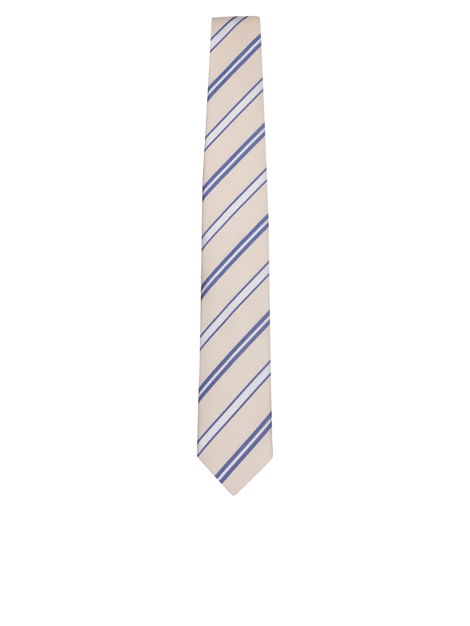 Cream/blue Regimental Tie