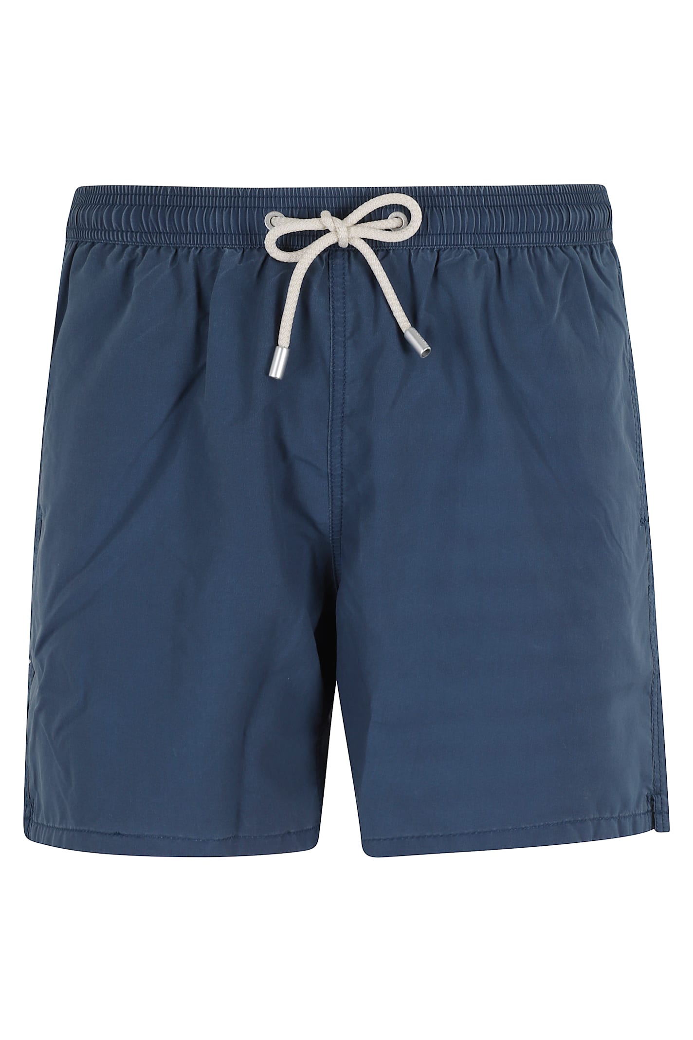 Mc2 Saint Barth Swim Trunks With Elastic Waistband And Eyelet Detailing In Blue