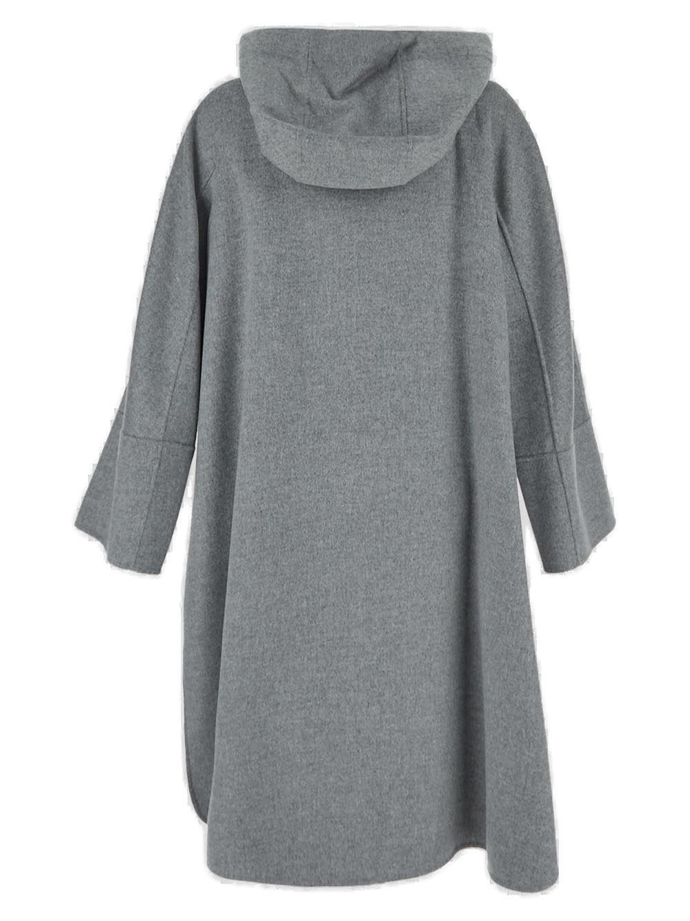 Shop 's Max Mara Arona Belted Long-sleeved Coat In New Light Grey