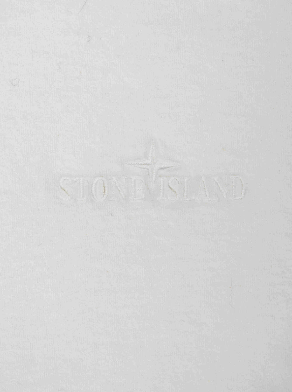Stone Island White Crewneck T-shirt With Logo Embroidery In Cotton Boy In White