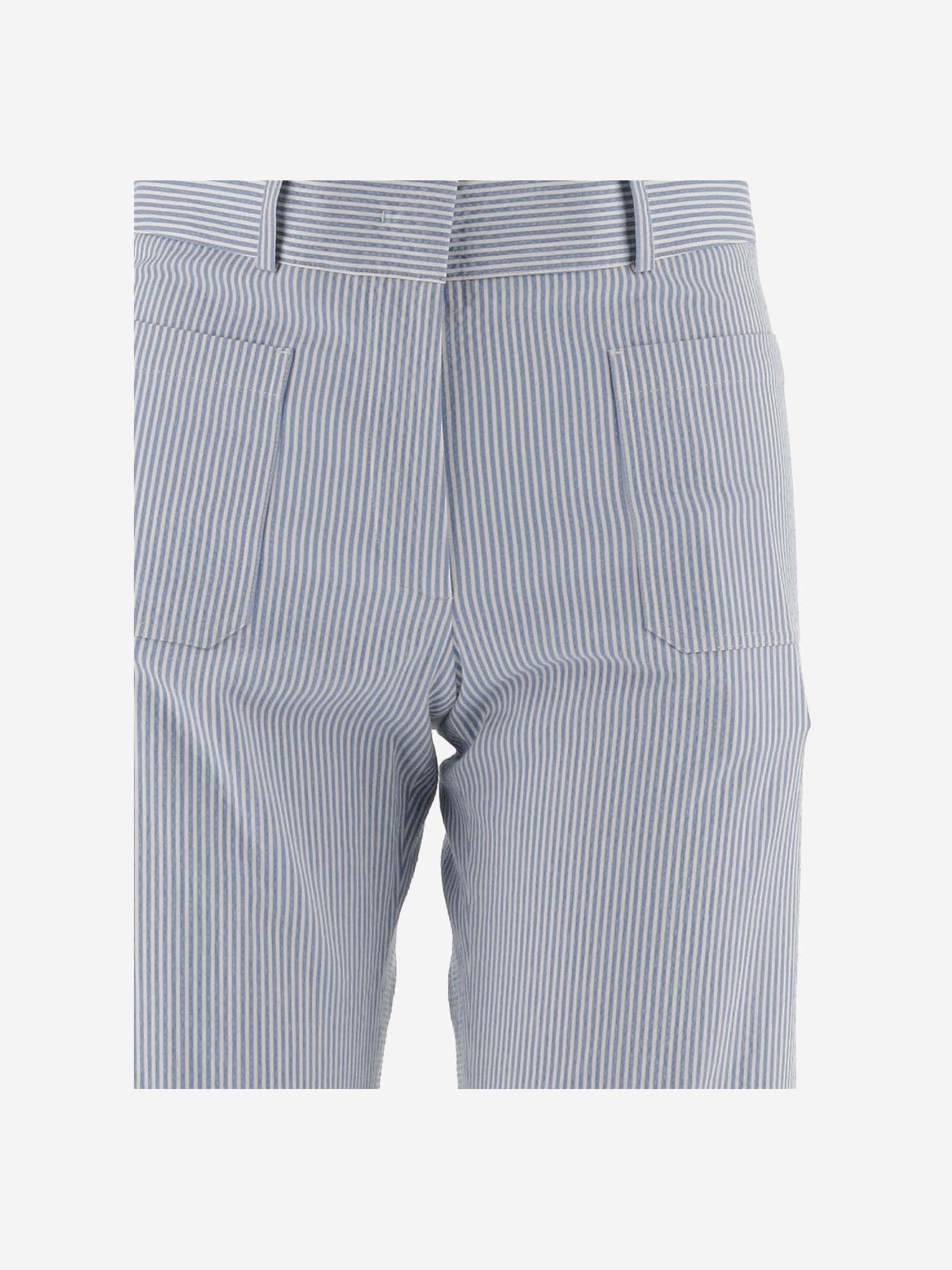 Shop Ql2 Stretch Cotton Wide Leg Pants In Grey